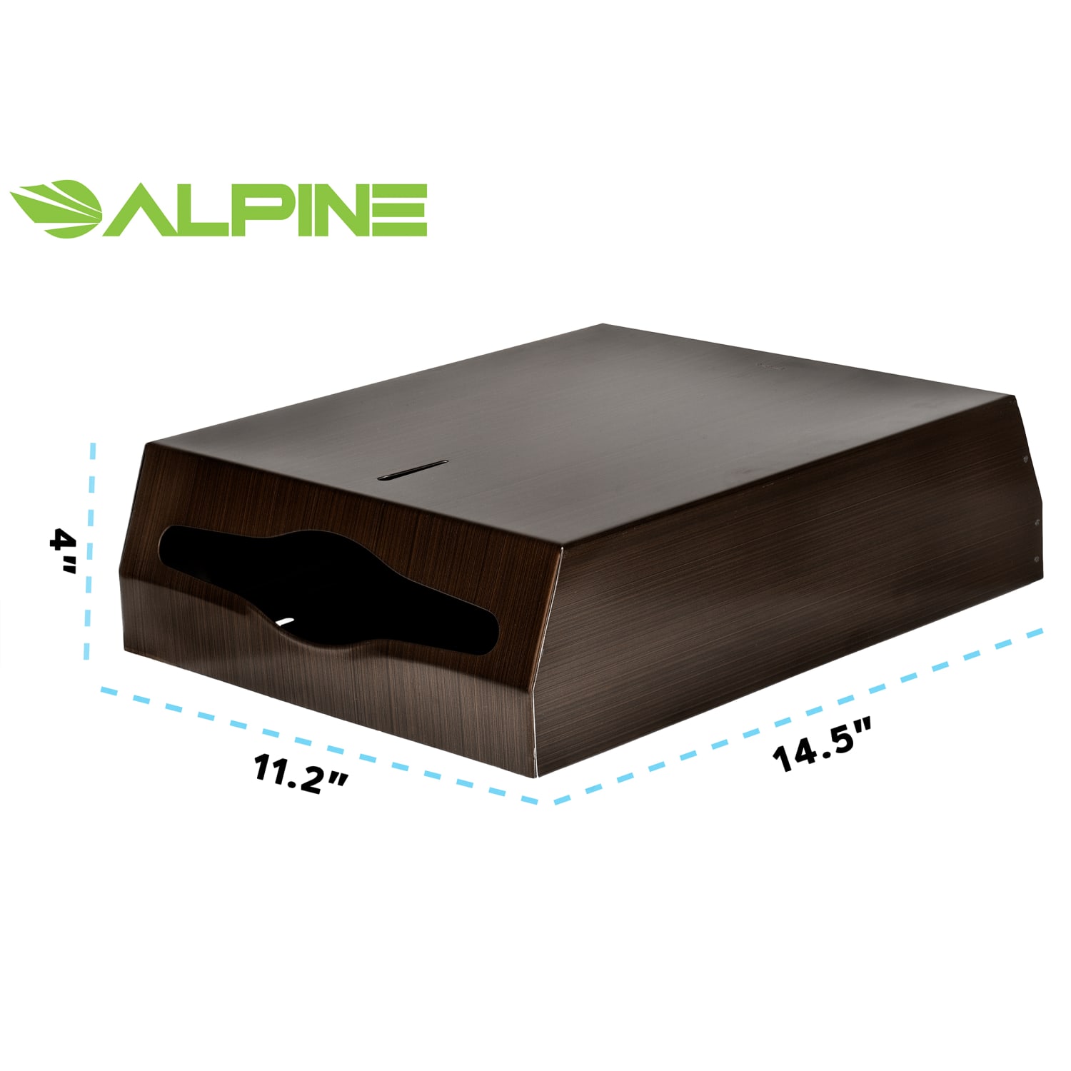 Alpine Industries Brushed Stainless Steel C-Fold/Multi-Fold Paper Towel Dispensers, Bronze, Pack Of 2 Dispensers - Image 5