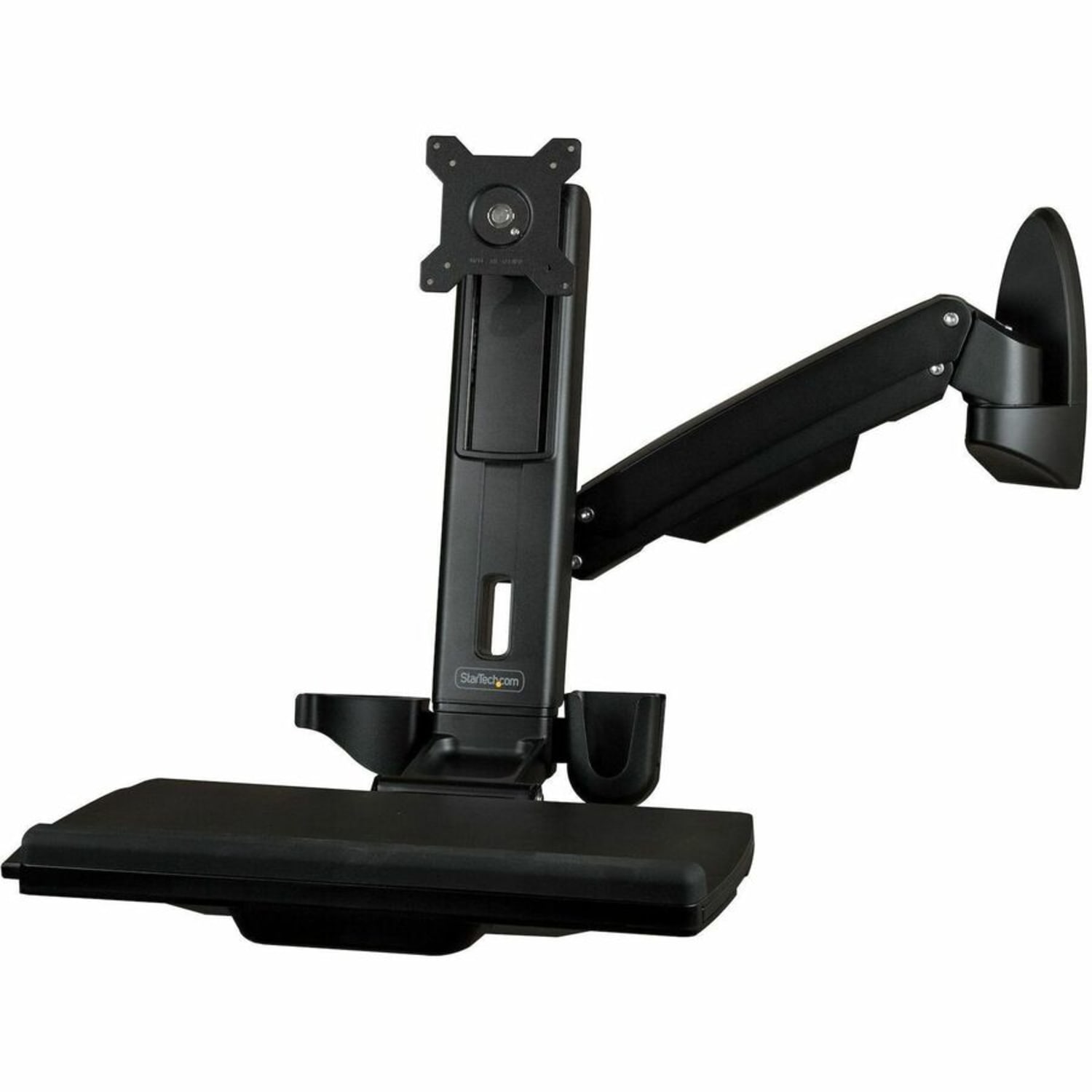 StarTech.com Wall Mounted Sit Stand Desk - For Single Monitor up to 34in - Height Adjustable Standing Desk Converter - Image 6