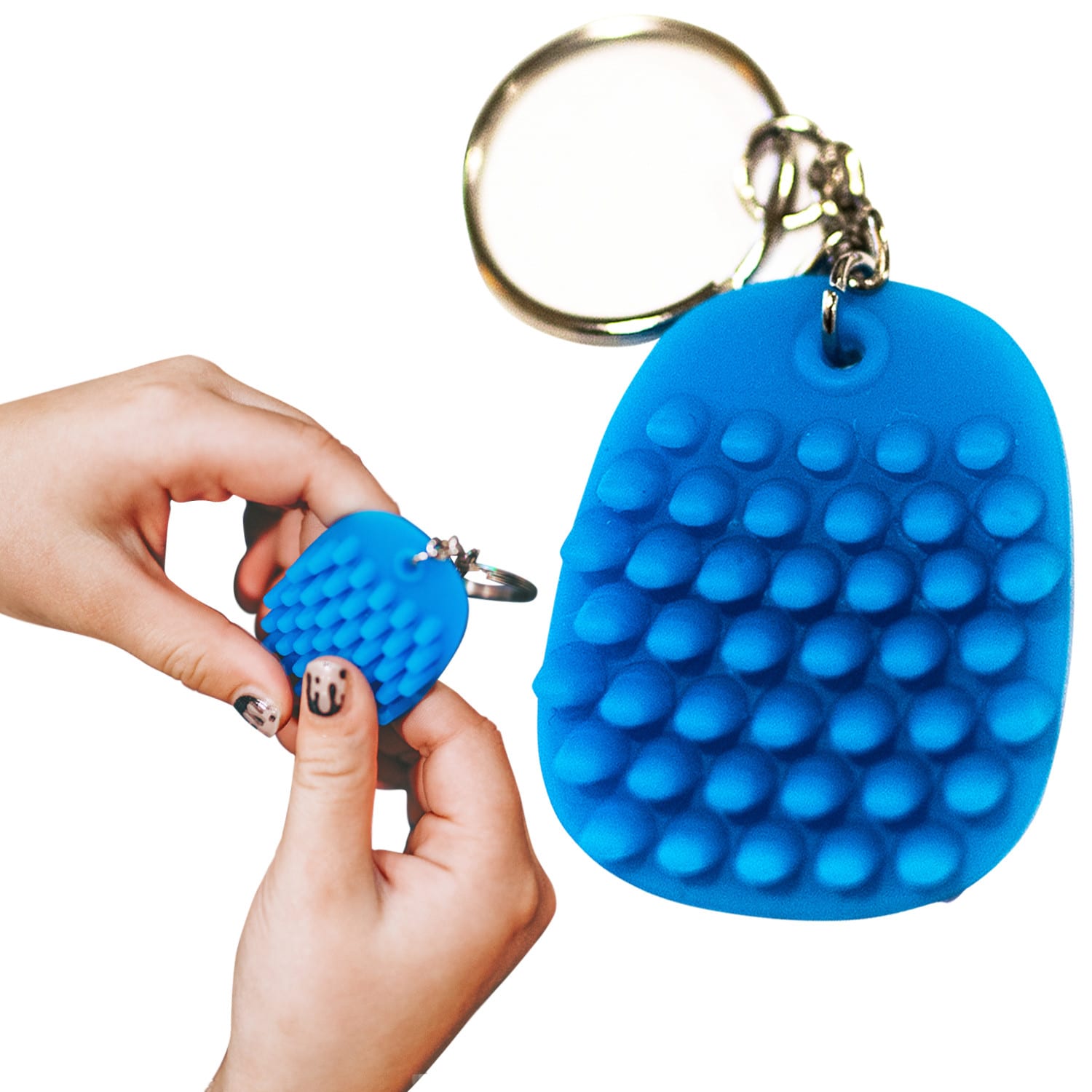 Hedgehog Fidget Keychain, Blue - Image 3