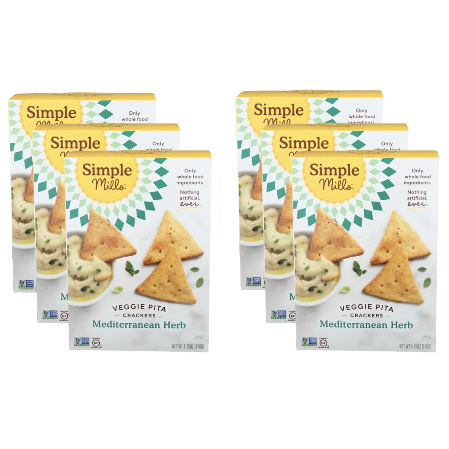 Simple Mills Pita Crackers, Mediterranean Herb, 4.25 Oz, Total Qty 6 - Image 5