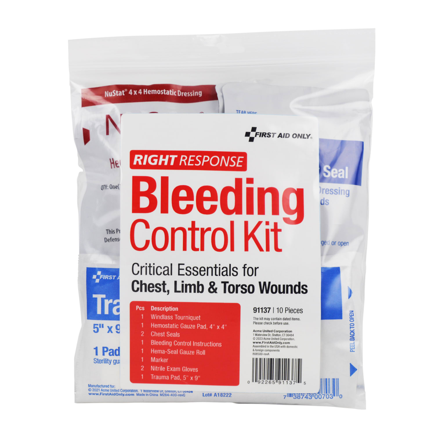 First Aid Only Bleed Control Enhanced Pro Kit, Red - Image 4