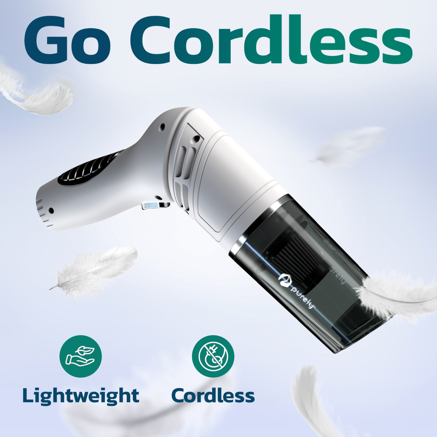 Purely C50 Portable Wireless Vacuum Cleaner, White, Total Qty 1 - Image 5