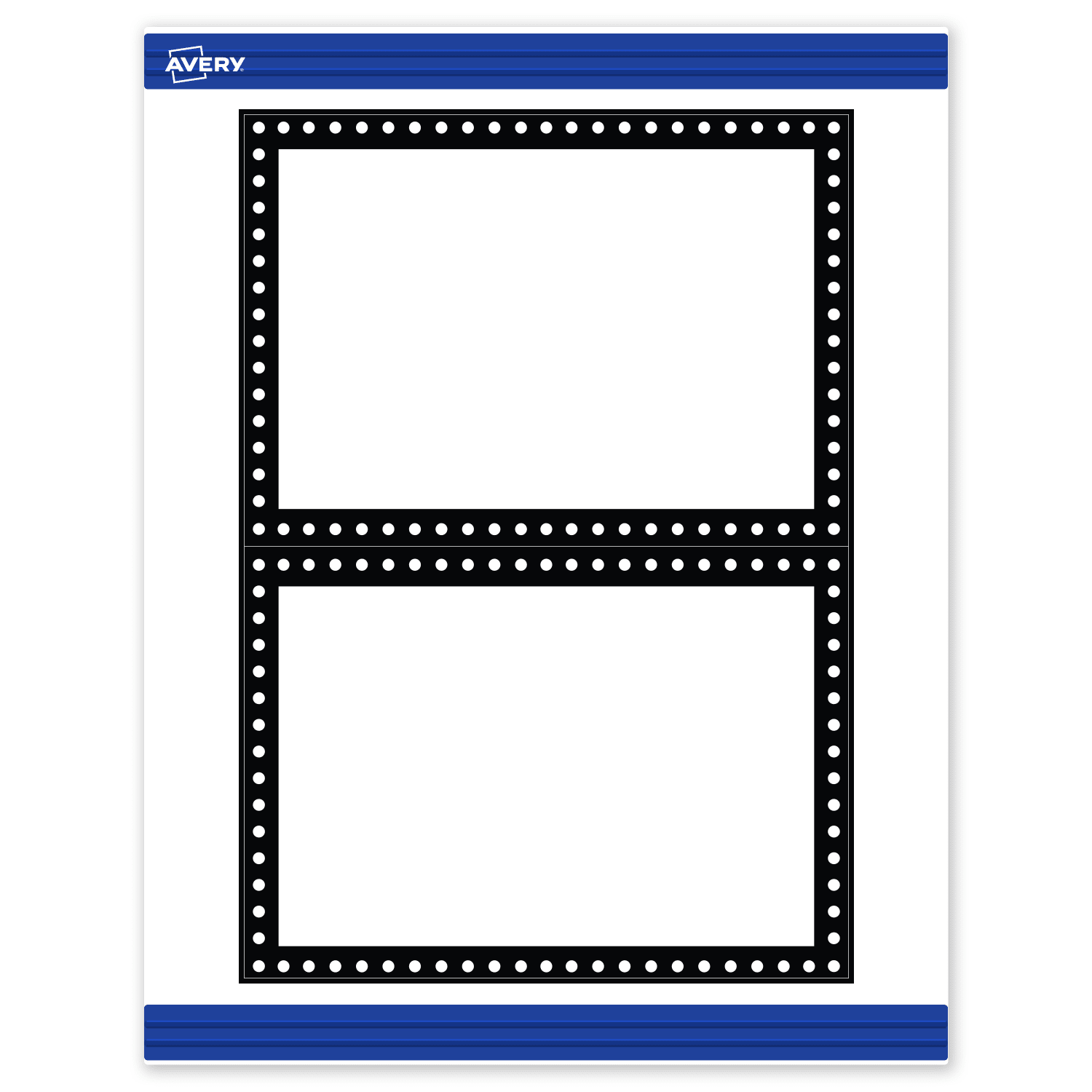 Avery Printable Invitation Cards With Sure Feed Technology, 5in x 7in, Matte White With Black And White Polka Dots, Pack Of 20 - Image 3