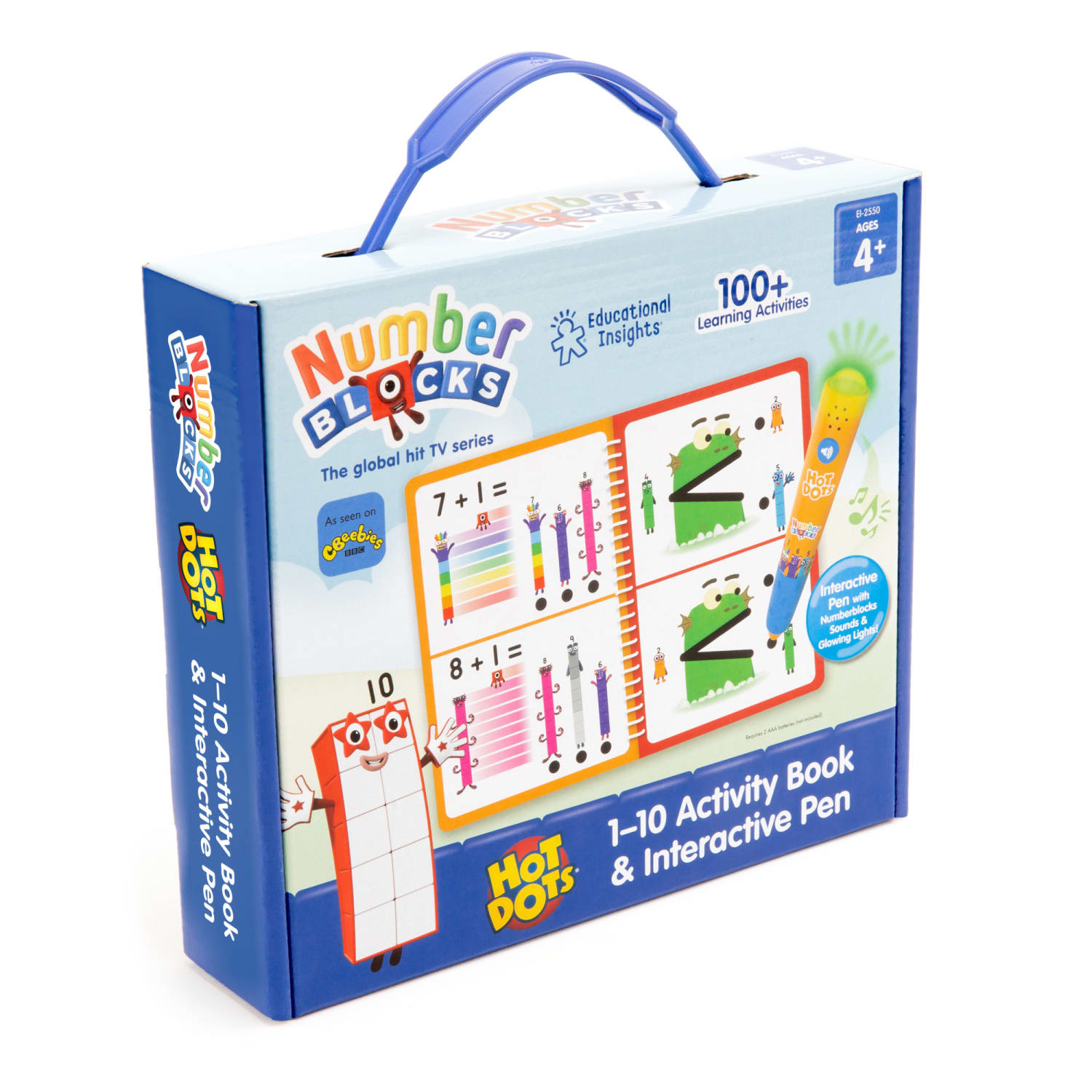 Educational Insights Hot Dots 1 to 10 Numberblocks Activity Book & Interactive Pen, Multicolor - Image 4