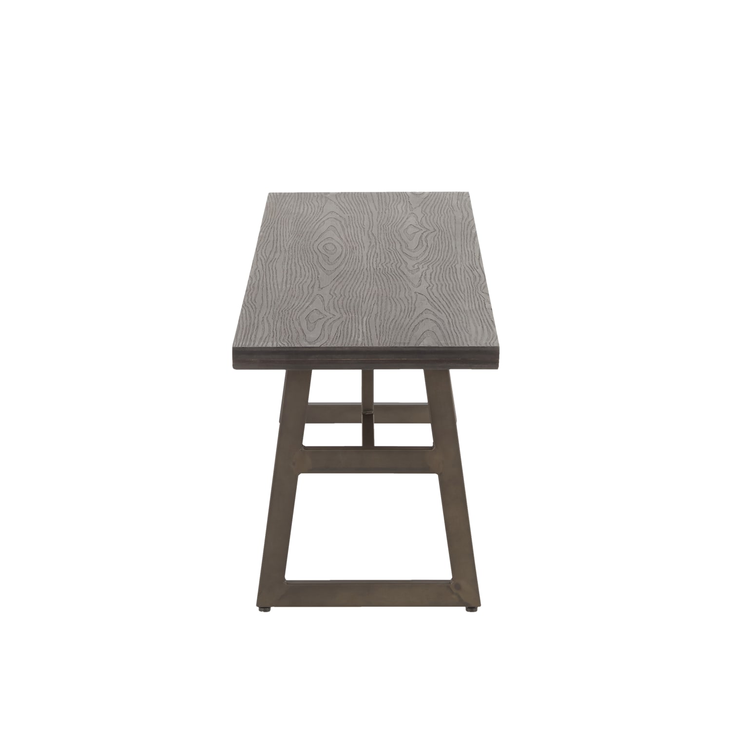 LumiSource Geo Bench, Antique/Espresso - Image 3