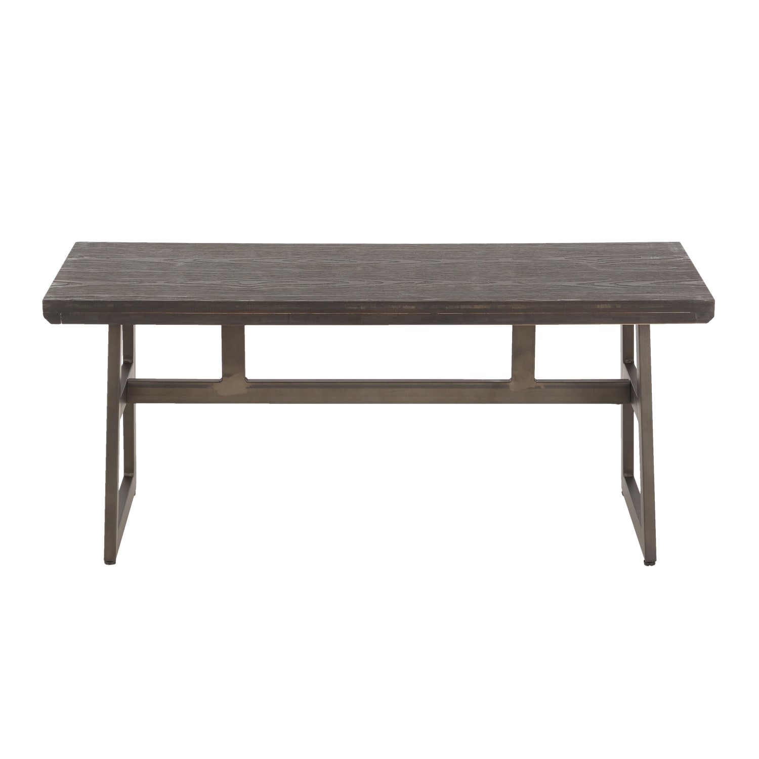 LumiSource Geo Bench, Antique/Espresso - Image 6