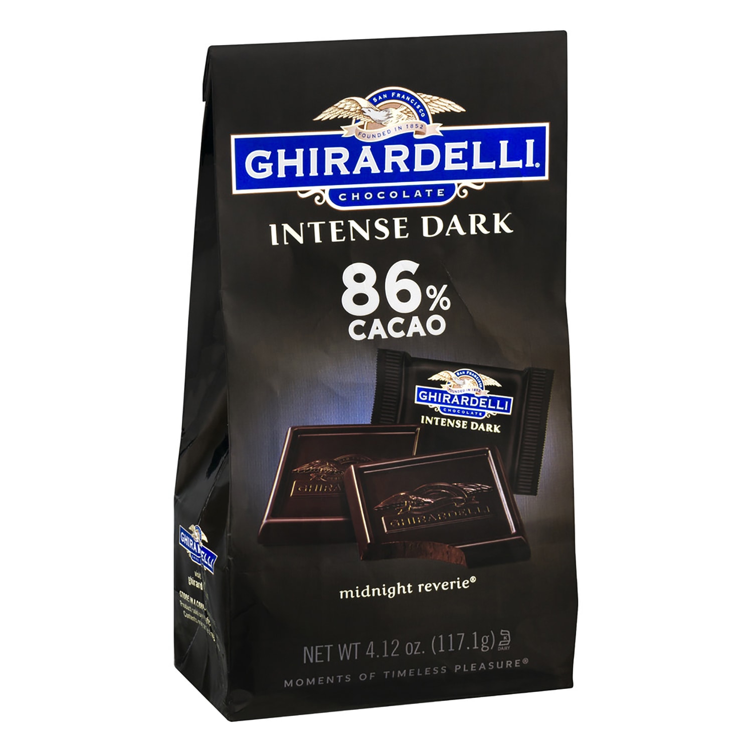 Ghirardelli Intense Dark, Midnight Reverie 86% Cacao Singles, 4.12 Oz, Pack Of 3 Bags - Image 3