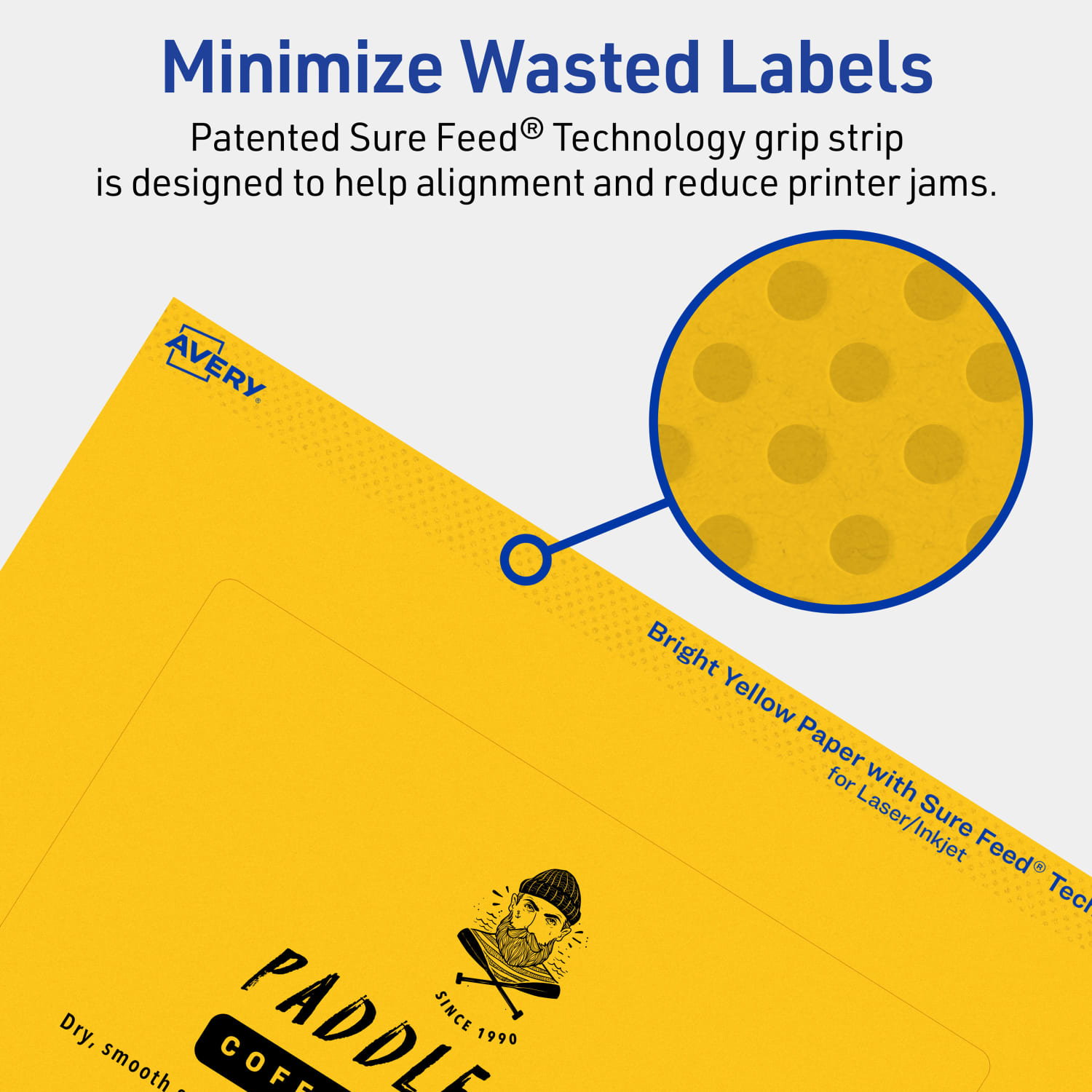 Avery Print-To-The-Edge Labels With Sure Feed Technology, 94278-BYP40, Rectangle, 4in x 6in, Matte Bright Yellow, Pack of 80 - Image 5