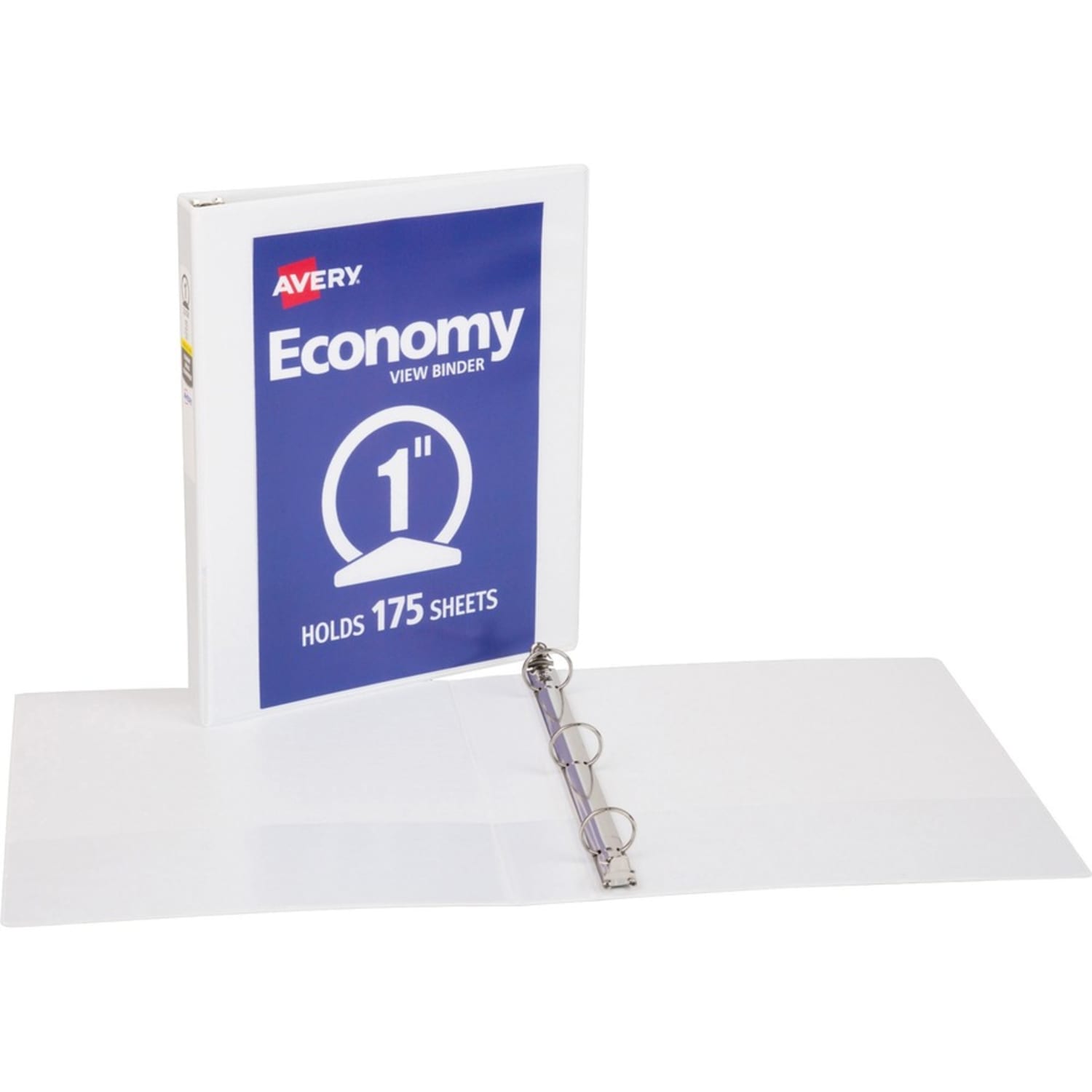 Avery Economy View Binder, 1in Ring, 8 1/2in x 11in, White, Pack Of 4 - Image 5