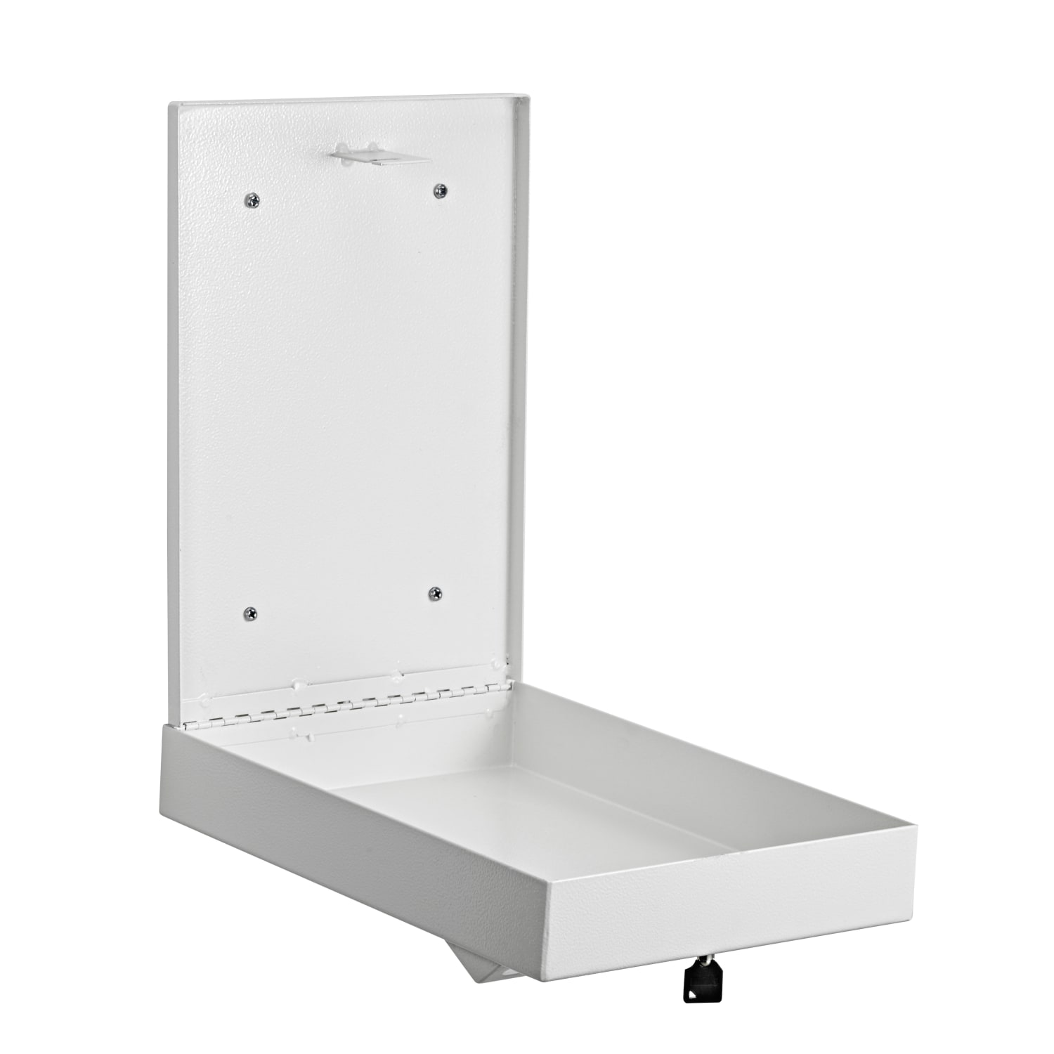 Alpine AdirOffice Large Wall Mounted Weatherproof Steel Drop Box, 16inH x 11inW x 2-7/16inD, White - Image 5