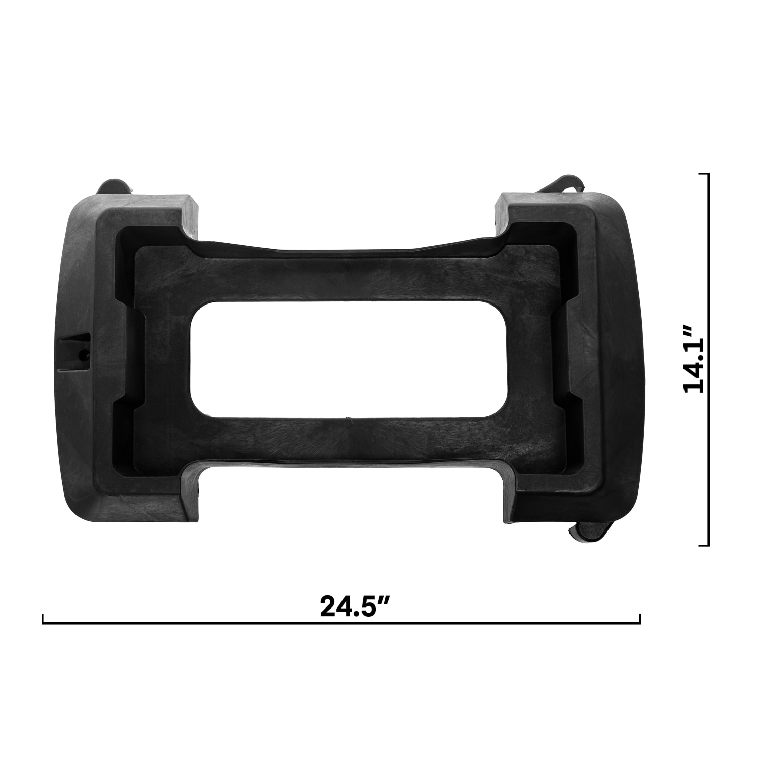 Alpine Industries 477 Trash Bin Compatible Rectangular Trash Can Dolly, 8-1/4inH x 24-7/16inW x 15-3/4inD, Black - Image 3