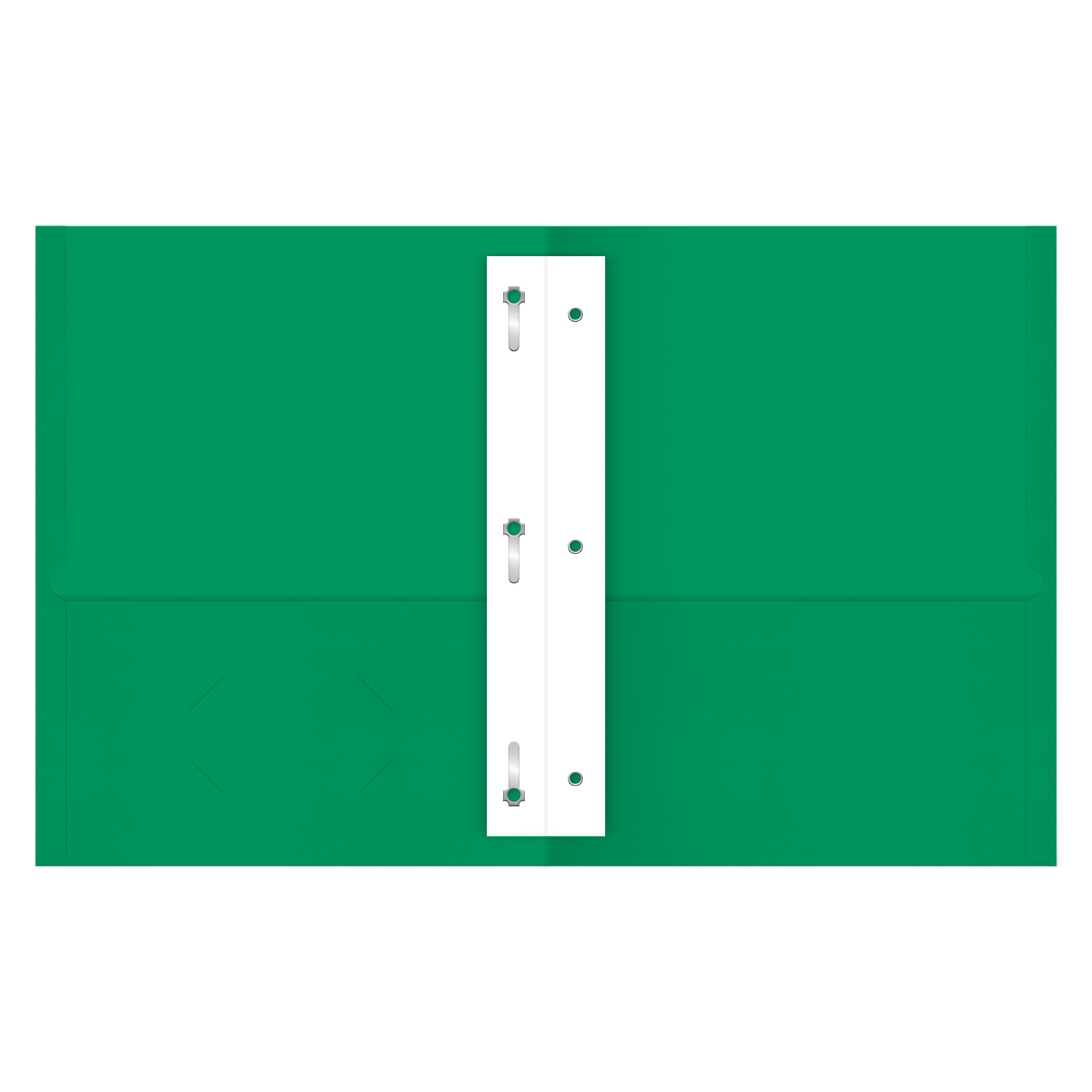 Office Depot Brand 2-Pocket Textured Paper Folders With Prongs, Light Green, Pack Of 10 - Image 3