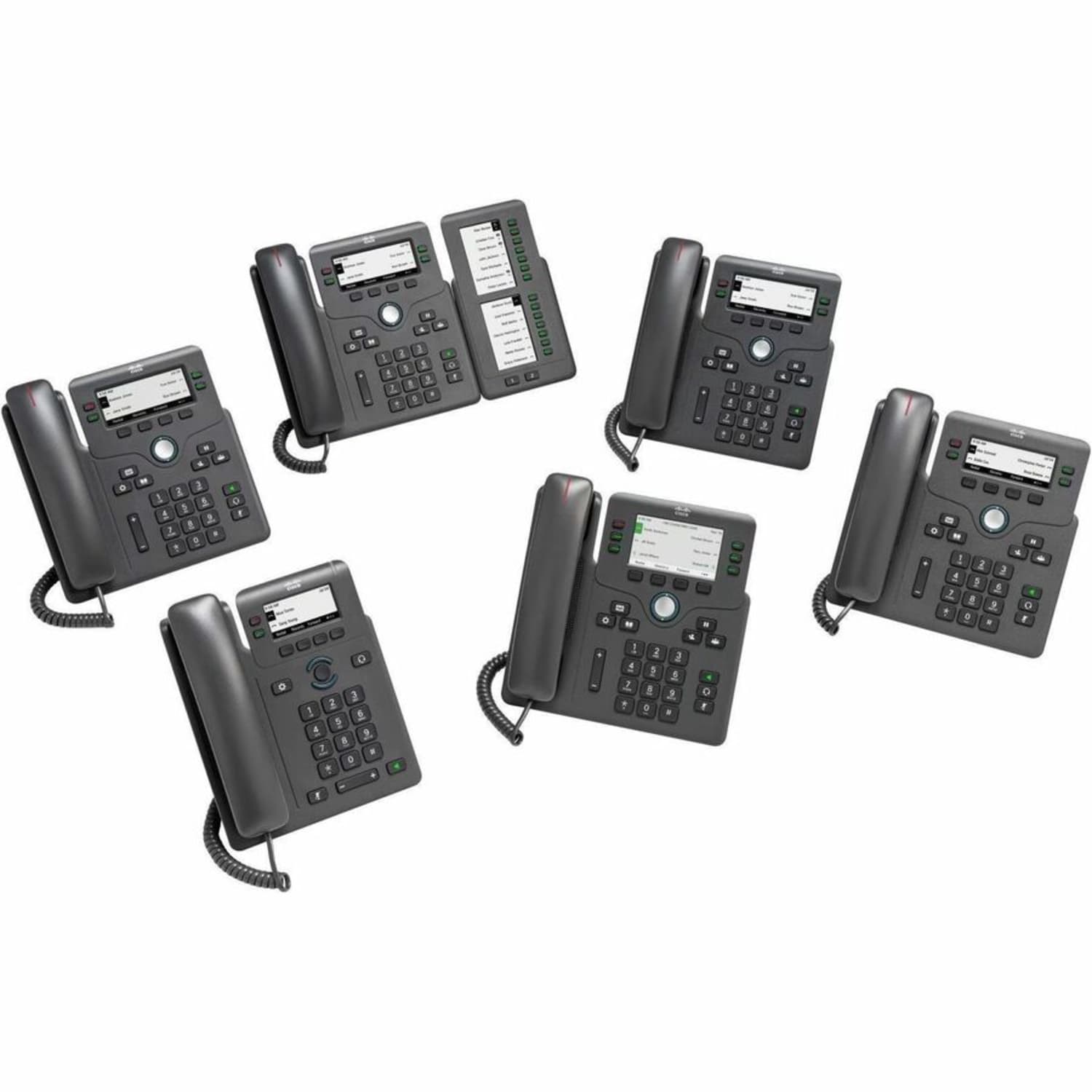 Cisco 6821 IP Phone - Corded - Corded - Wall Mountable - 2 x Total Line - VoIP - 2.5in LCD - 2 x Network (RJ-45) - PoE Ports - Image 3