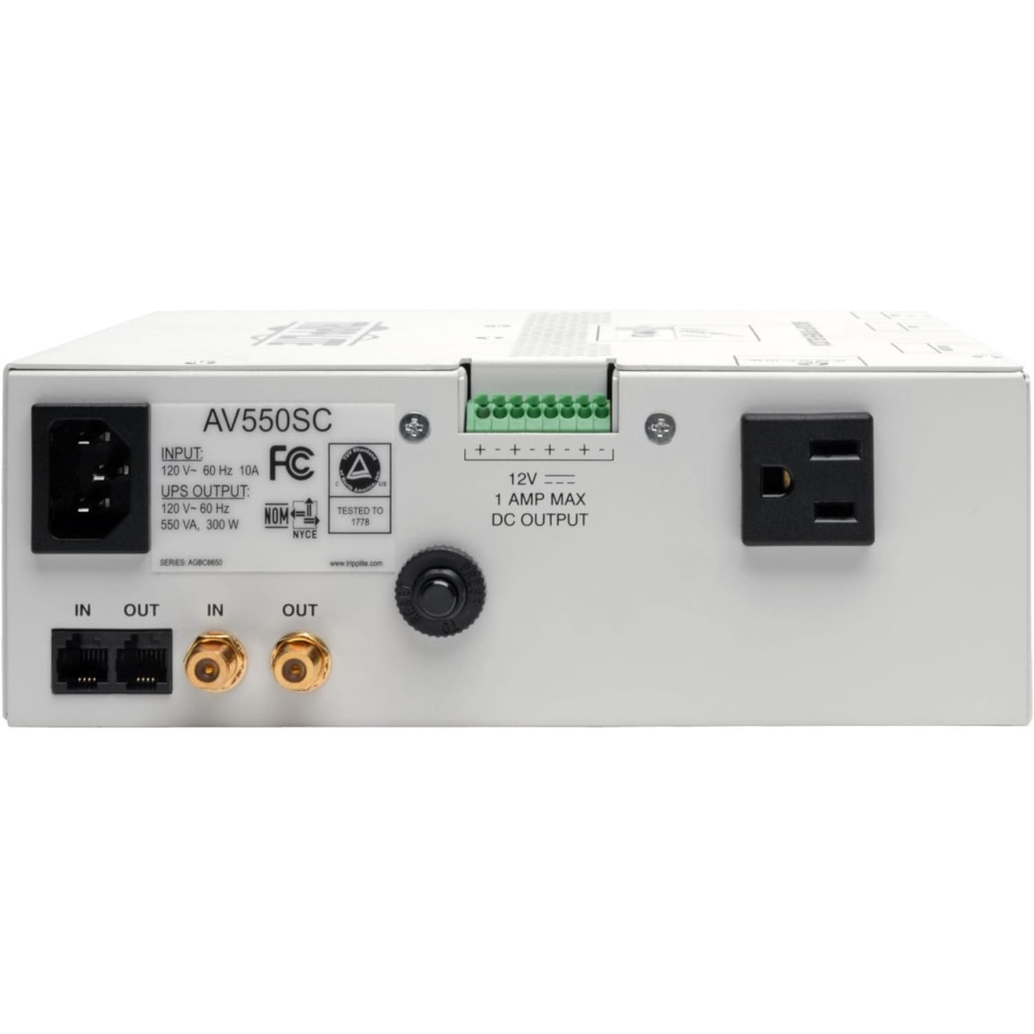Eaton Tripp Lite Series - UPS (internal) - AC 120 V - 300 Watt - 550 VA - output connectors: 4 - white - Image 4