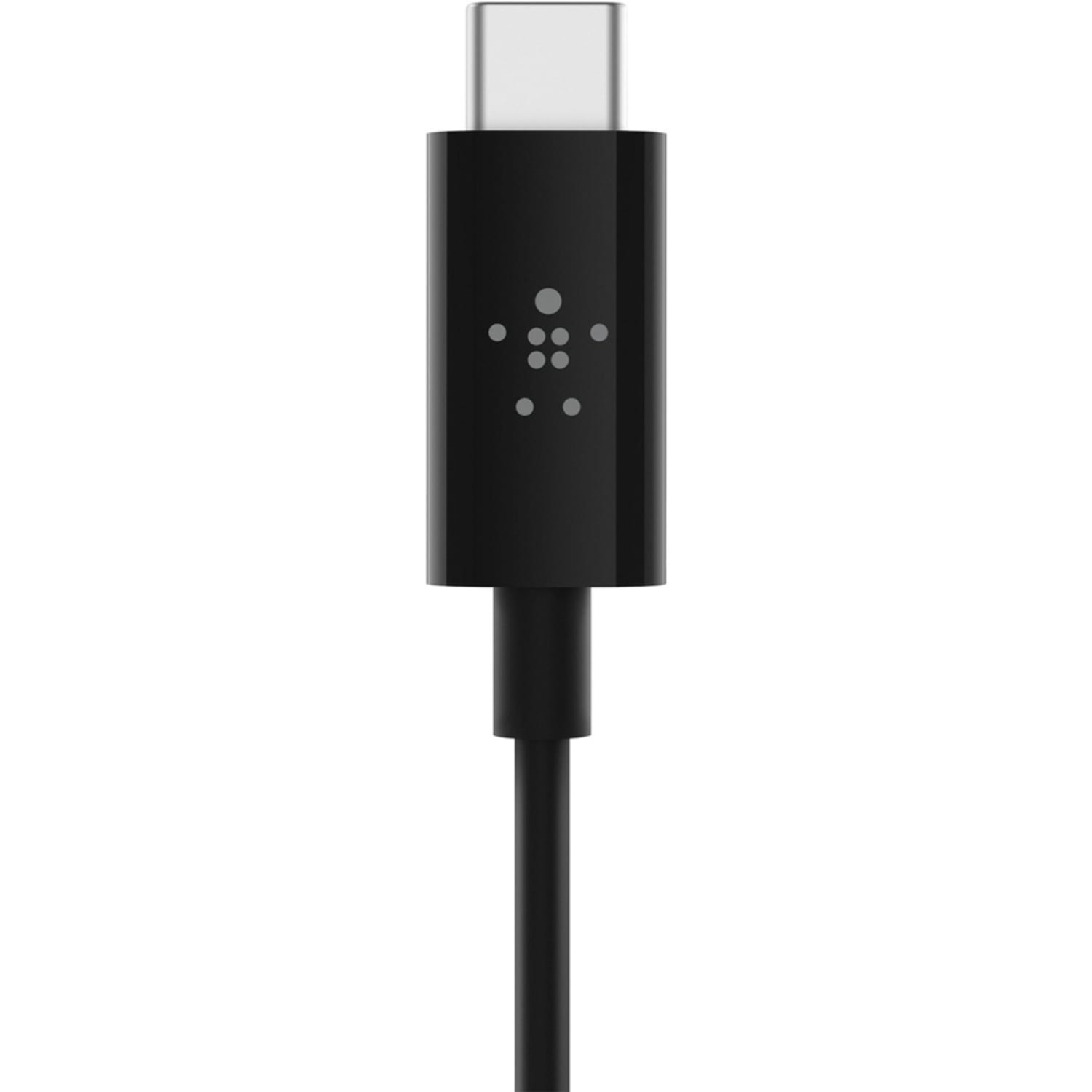 Belkin 3.5mm Audio Cable with USB-C Connector, 3 Ft, Black - Image 3