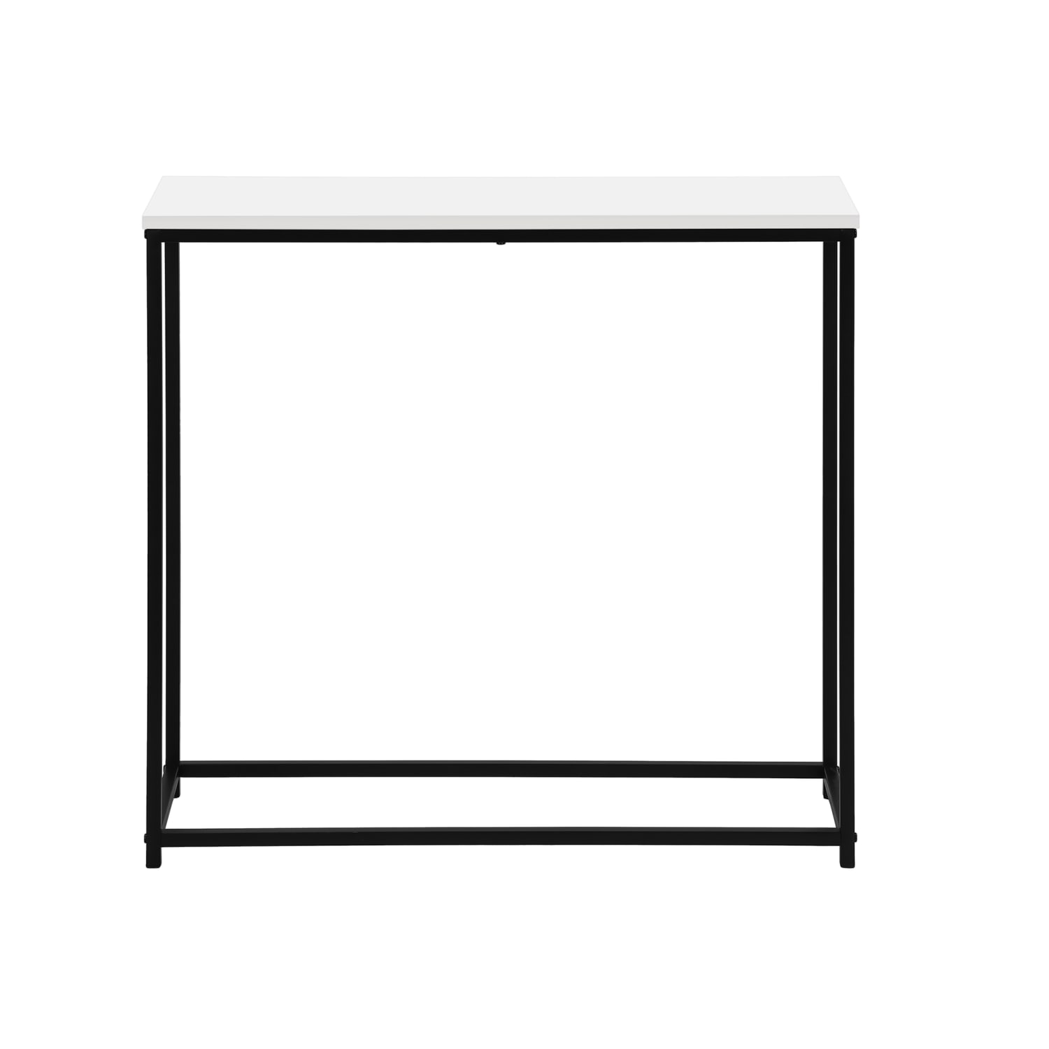Monarch Specialties Ponce Laminate/Metal Narrow Accent Console Table, 29inH x 31-1/2inW x 11-1/2inD, White/Black - Image 5