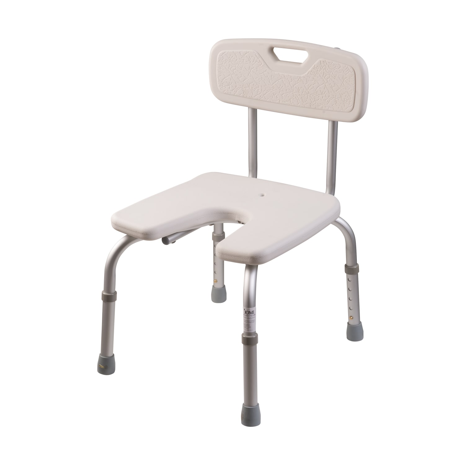 DMI U-Shape Bath And Shower Chair With Removable Backrest, 17inH x 15 3/4inW x 14inD, White - Image 3