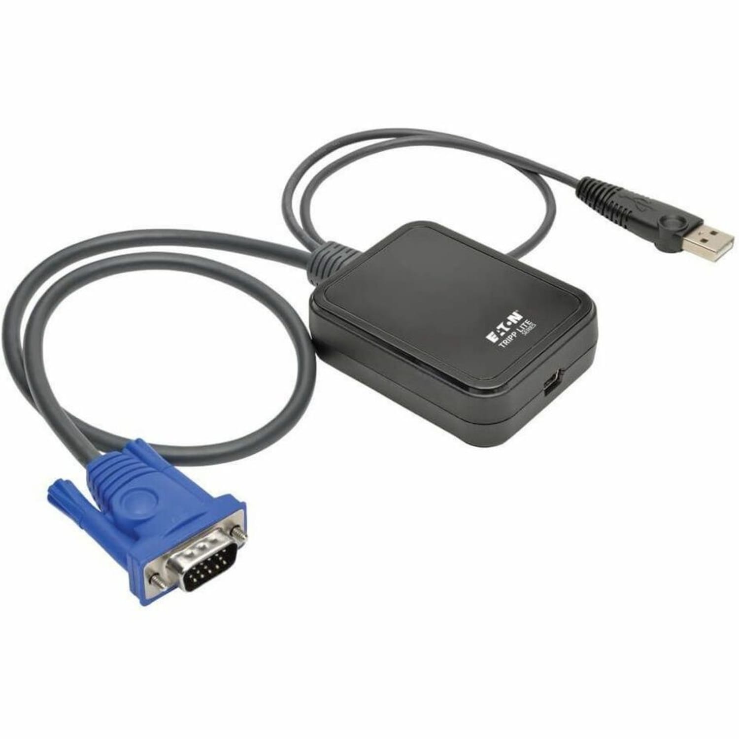 Tripp Lite KVM Console to USB 2.0 Portable Laptop Crash Cart Adapter with File Transfer and Video Capture 1920 x 1200 @ 60 Hz - 1 Computer(s) - 1 Local User(s) - 0 Remote User(s) - WUXGA - 1920 x 1200 Maximum Video Resolution - 1 x USB x VGA - Image 3