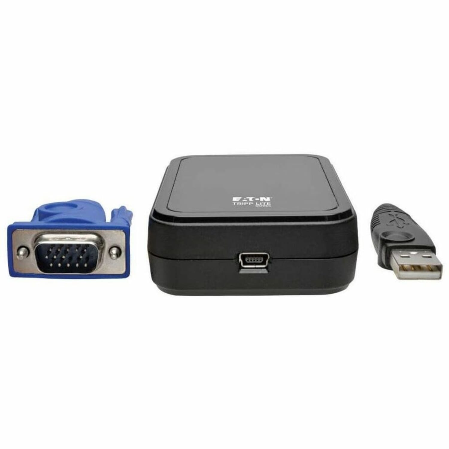 Tripp Lite KVM Console to USB 2.0 Portable Laptop Crash Cart Adapter with File Transfer and Video Capture 1920 x 1200 @ 60 Hz - 1 Computer(s) - 1 Local User(s) - 0 Remote User(s) - WUXGA - 1920 x 1200 Maximum Video Resolution - 1 x USB x VGA - Image 4