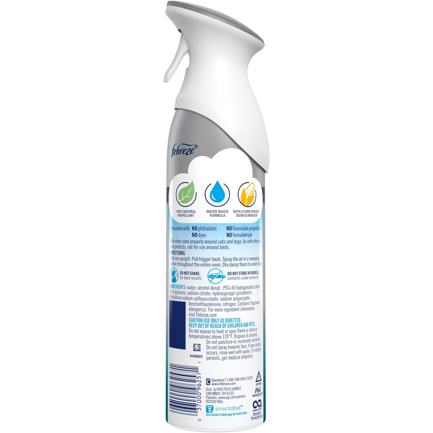Febreze Odor-Fighting Air Freshener Spray, 8.8 Oz, Crisp Clean, Carton Of 6 Cans - Image 6