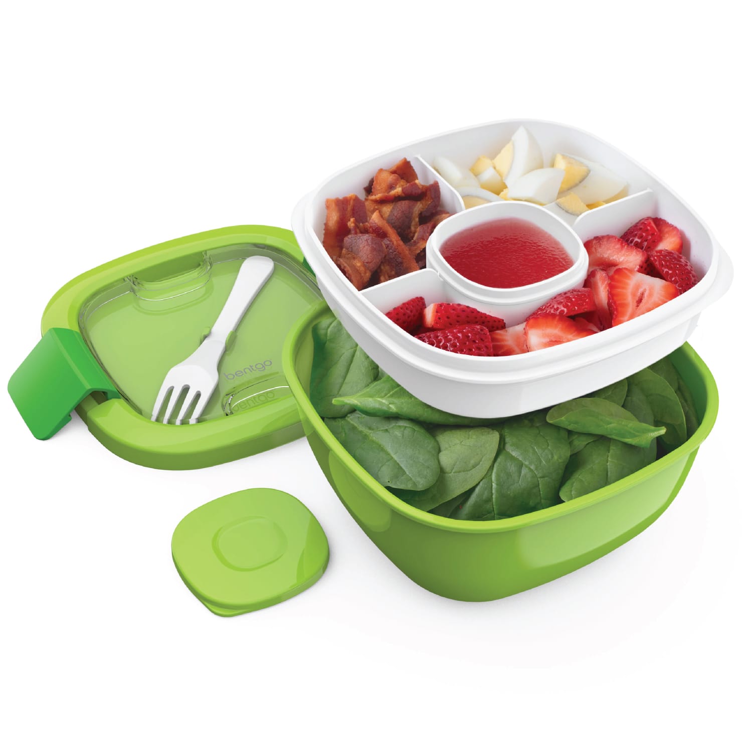 Bentgo Salad Lunch Container, 4in x 7-1/4in, Green - Image 5