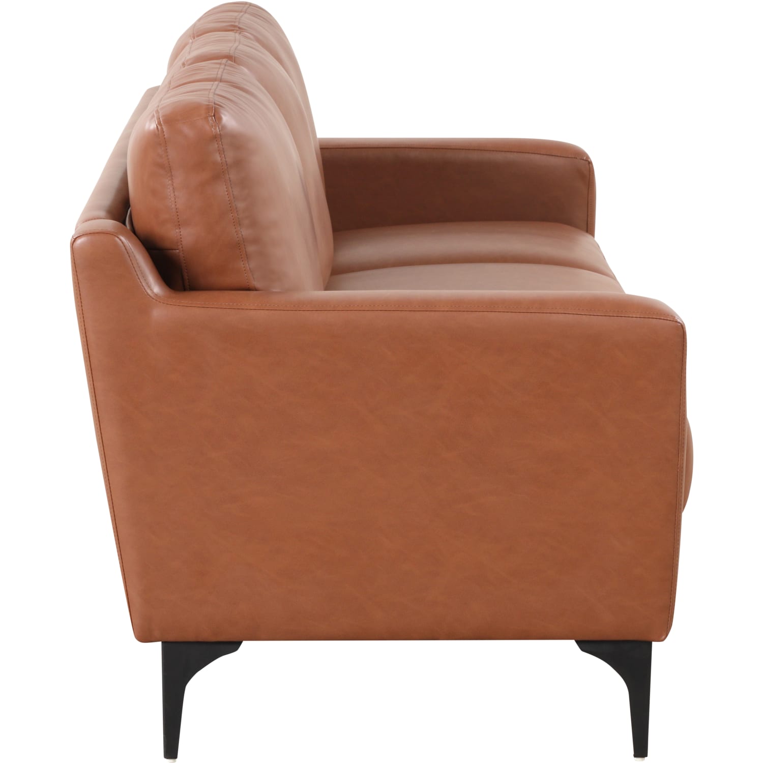 Serta Florence Faux Leather Sofa 35inH x 78inW x 33 12inD Brown PopularChairscom
