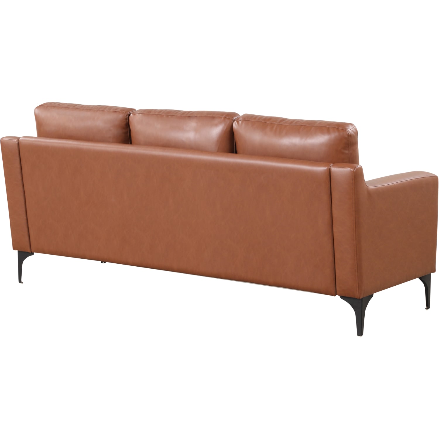 Serta Florence Faux Leather Sofa 35inH x 78inW x 33 12inD Brown PopularChairscom
