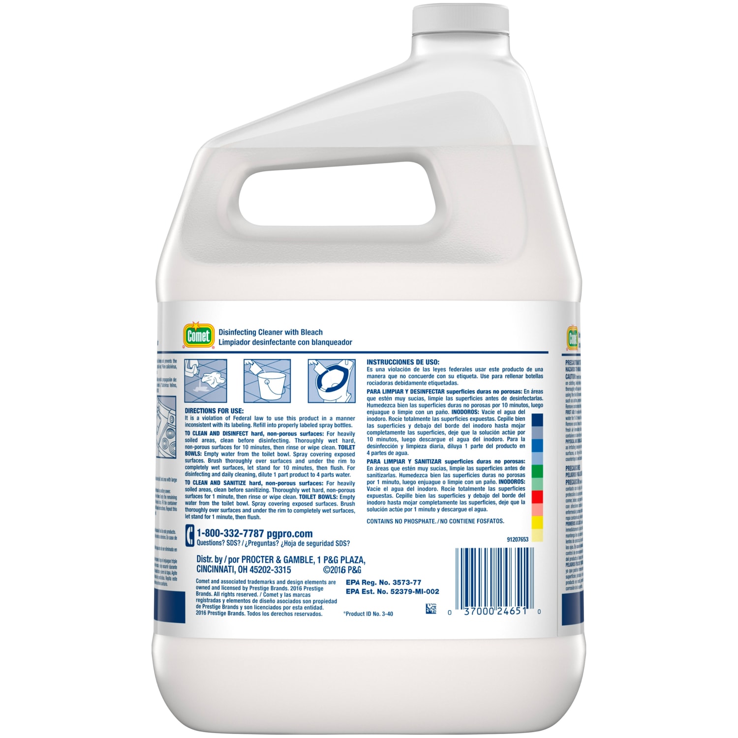 Comet Professional Disinfecting Cleaner With Bleach, 128 Oz Bottle, Case Of 3 - Image 3