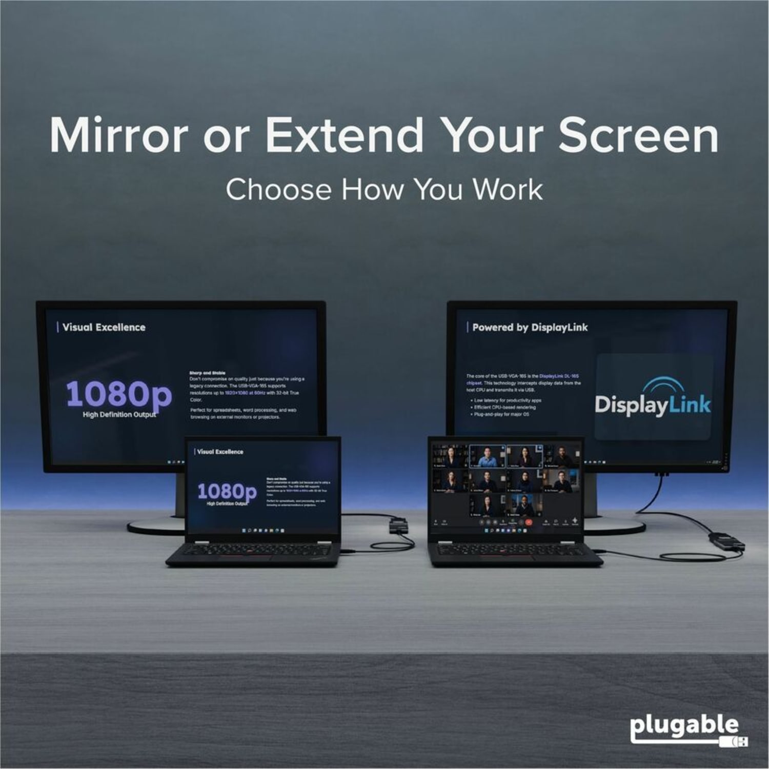 Plugable USB 2.0 to VGA Video Graphics Adapter for Multiple Monitors up to 1920x1080 - Supports Windows 10, 8.1, 7, XP - Image 4