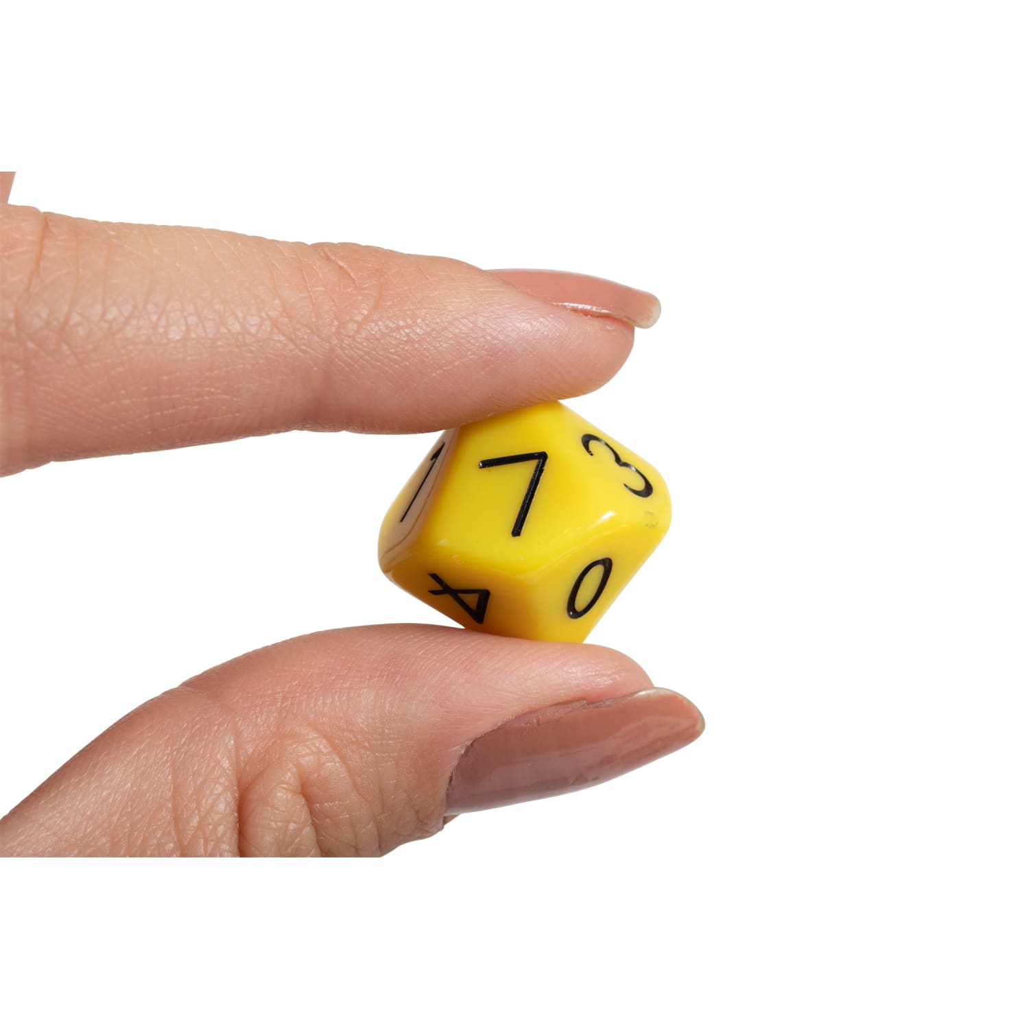 Learning Advantage 10-Sided Polyhedra Dice, Yellow, 12 Dice Per Pack, Set Of 3 Packs - Image 4