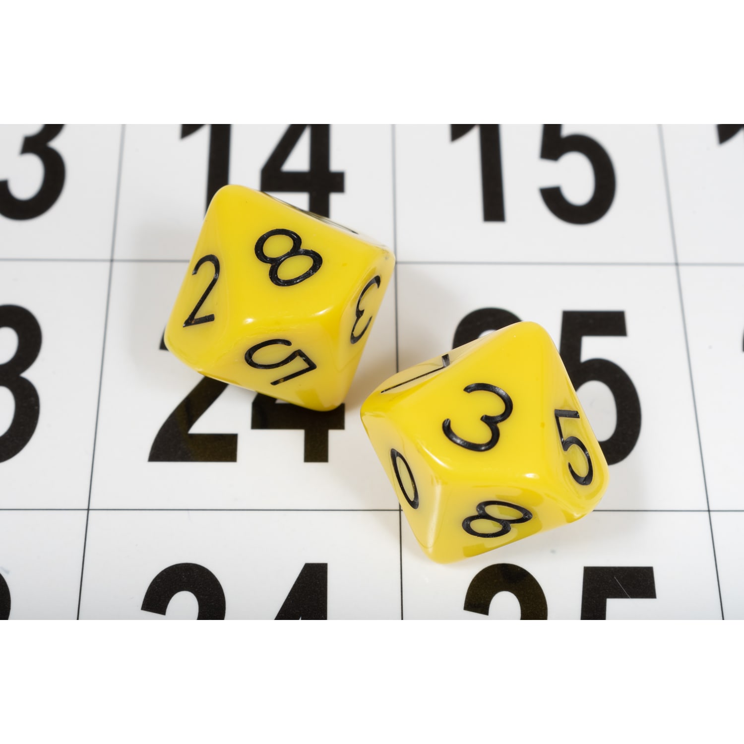 Learning Advantage 10-Sided Polyhedra Dice, Yellow, 12 Dice Per Pack, Set Of 3 Packs - Image 5