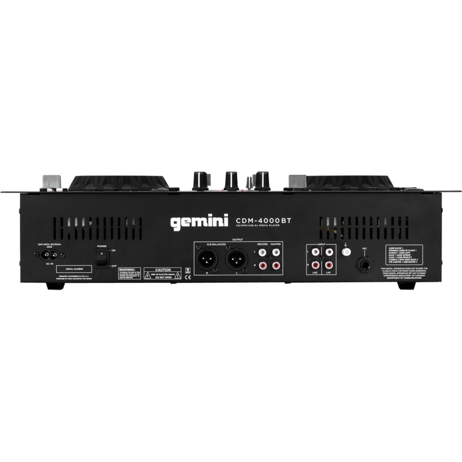 gemini CDM 4000BT: Dual CD/USB Media Player with Bluetooth  CD R  CD DA Playback  2 Disc(s)  Black - Image 4