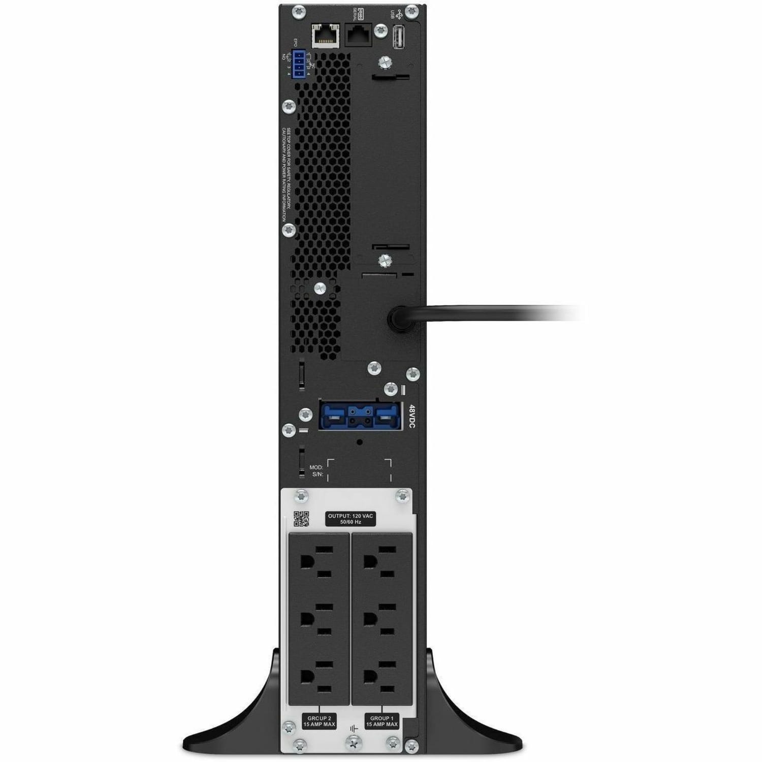 APC Smart-UPS On-Line, 1000VA, Tower, 120V, 6x 5-15R NEMA outlets, SmartSlot, Extended runtime, W/O rail kit - 2U Rack-mountable - 3 Hour Recharge - 10 Minute Stand-by - 120 V Input - 120 V AC Output - Sine Wave - 6 x NEMA 5-15R Receptacle(s) - Image 4