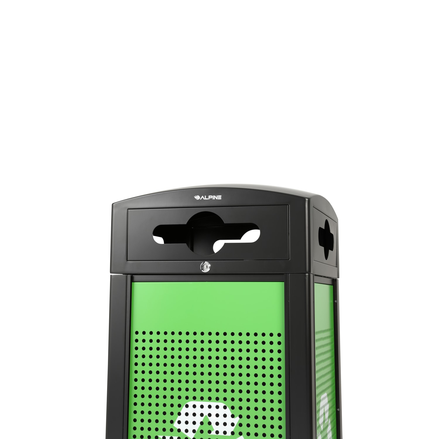 Alpine Industries Steel, Indoor/Outdoor Trash Can, 40 Gallons, Green (471-40-GS-M) - Image 6