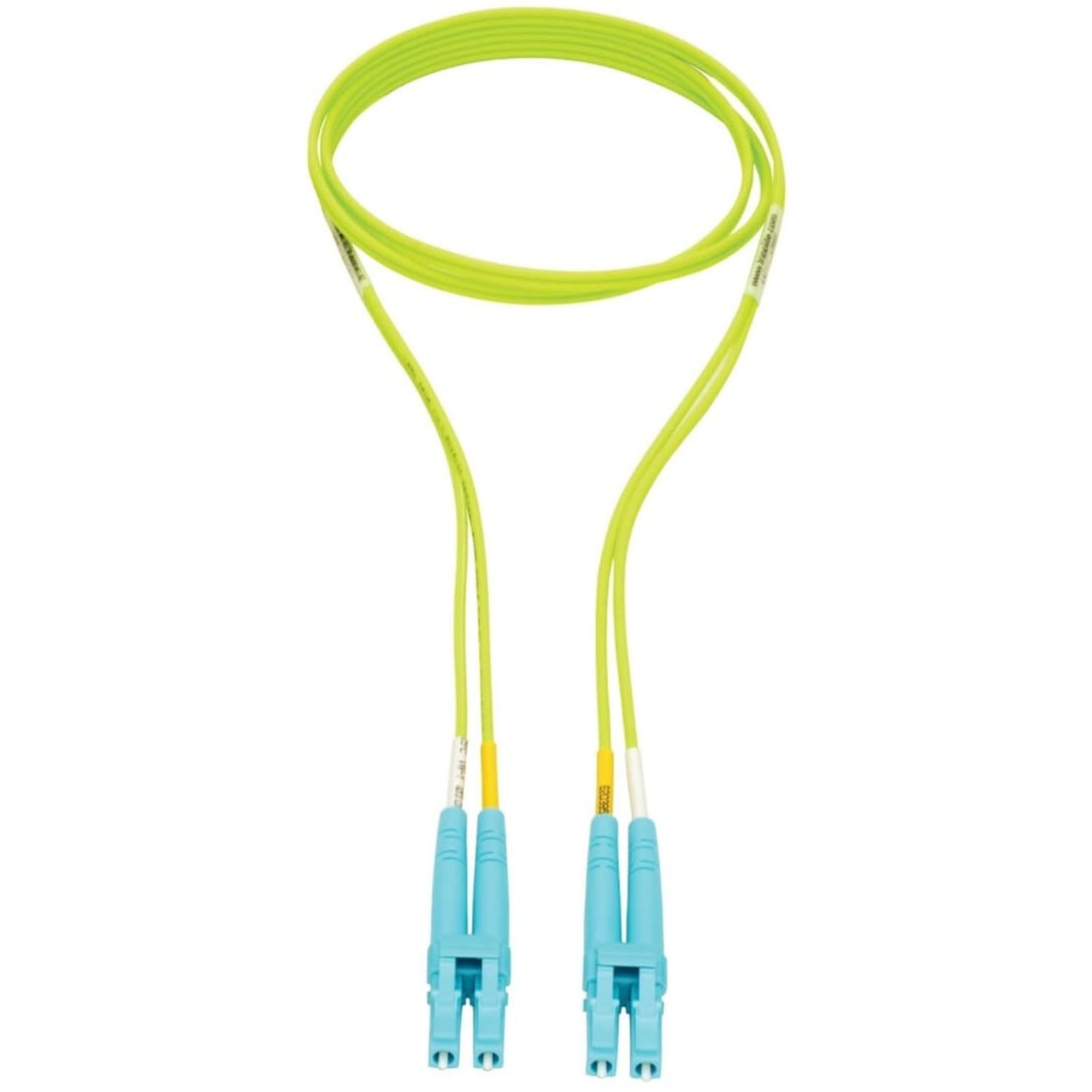 Eaton Tripp Lite Series 100G Duplex Multimode 50/125 OM5 Fiber Optic Cable, Lime Green, LC/LC, 1 m (3.3 ft.) - Patch cable - LC multi-mode (M) to LC multi-mode (M) - 1 m - fiber optic - duplex - 50 / 125 micron - IEEE 802.3ae/OM5 - lime green - Image 3