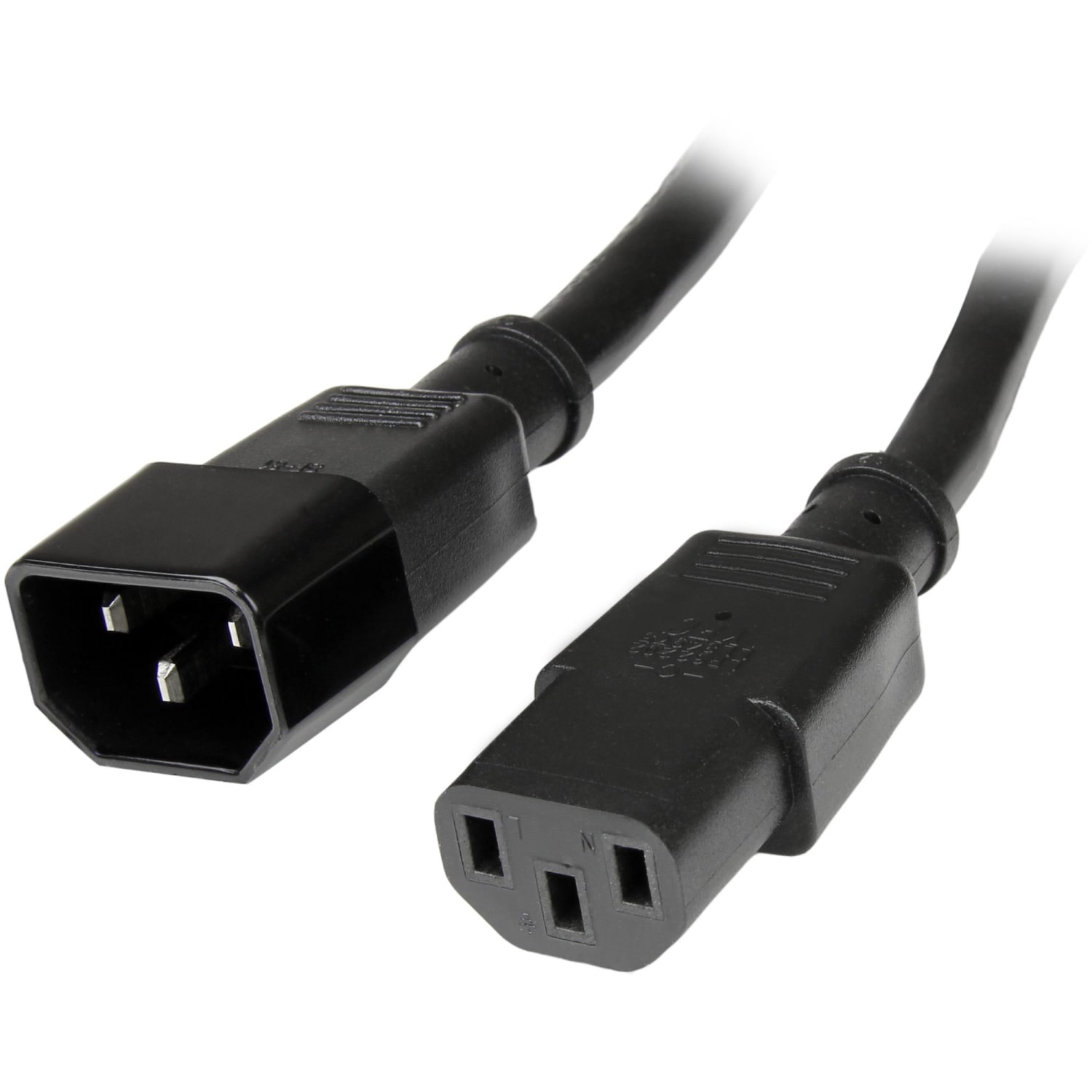 StarTech.com 10ft (3m) Power Extension Cord, C14 to C13, 10A 125V, 18AWG, Computer Power Cord Extension, Power Supply Extension Cable - Image 6