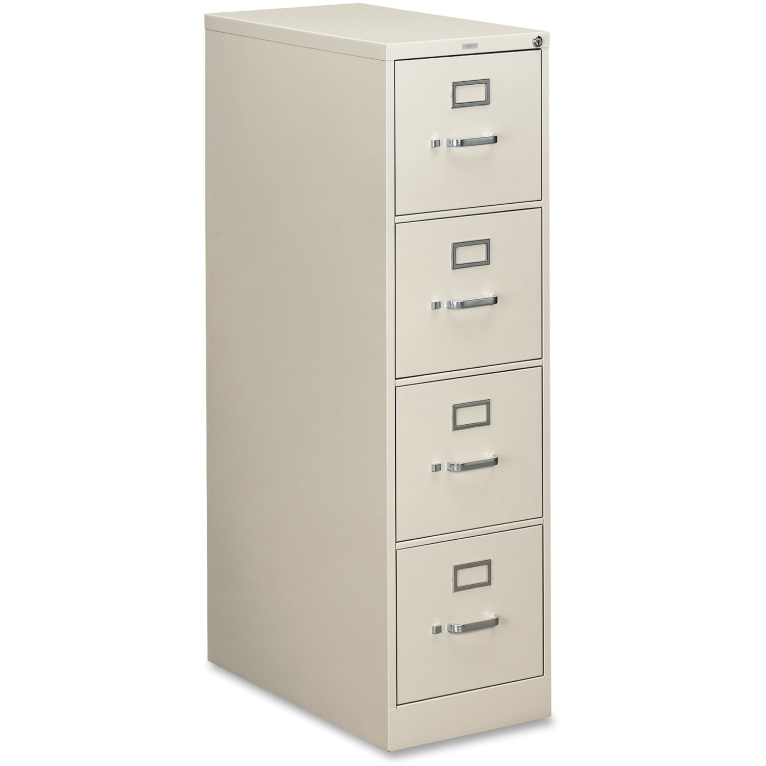 HON 310 26-1/2inD Vertical 4-Drawer Letter-Size File Cabinet, Light Gray - Image 4