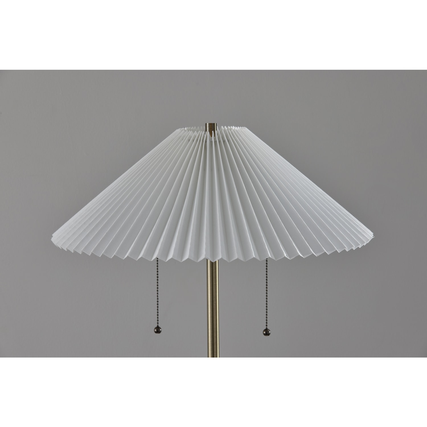 Adesso Ophelia Table Lamp, Antique Brass/White Fabric Shade - Image 5