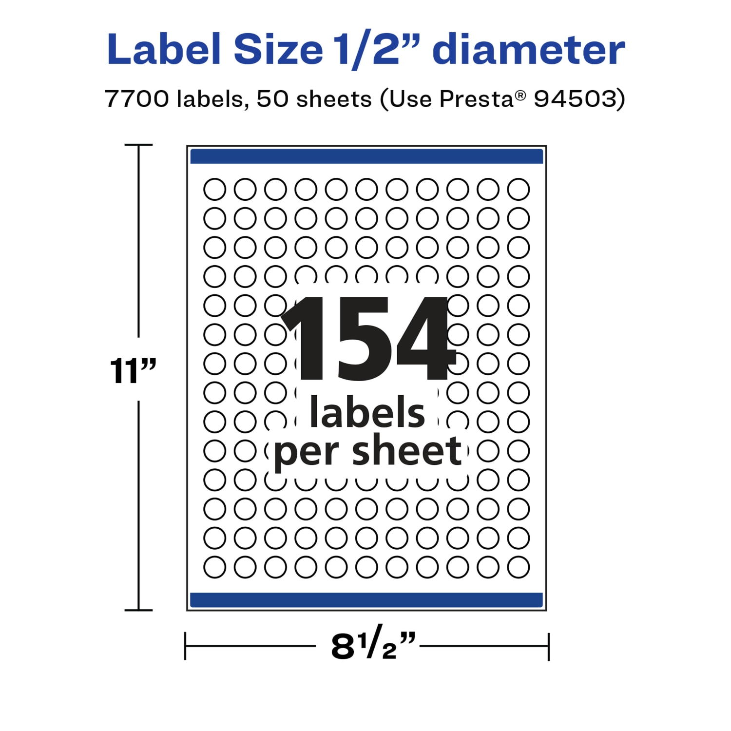 Avery Glossy Permanent Labels With Sure Feed, 94503-WGP50, Round, 1/2in Diameter, White, Pack Of 7,700 - Image 6