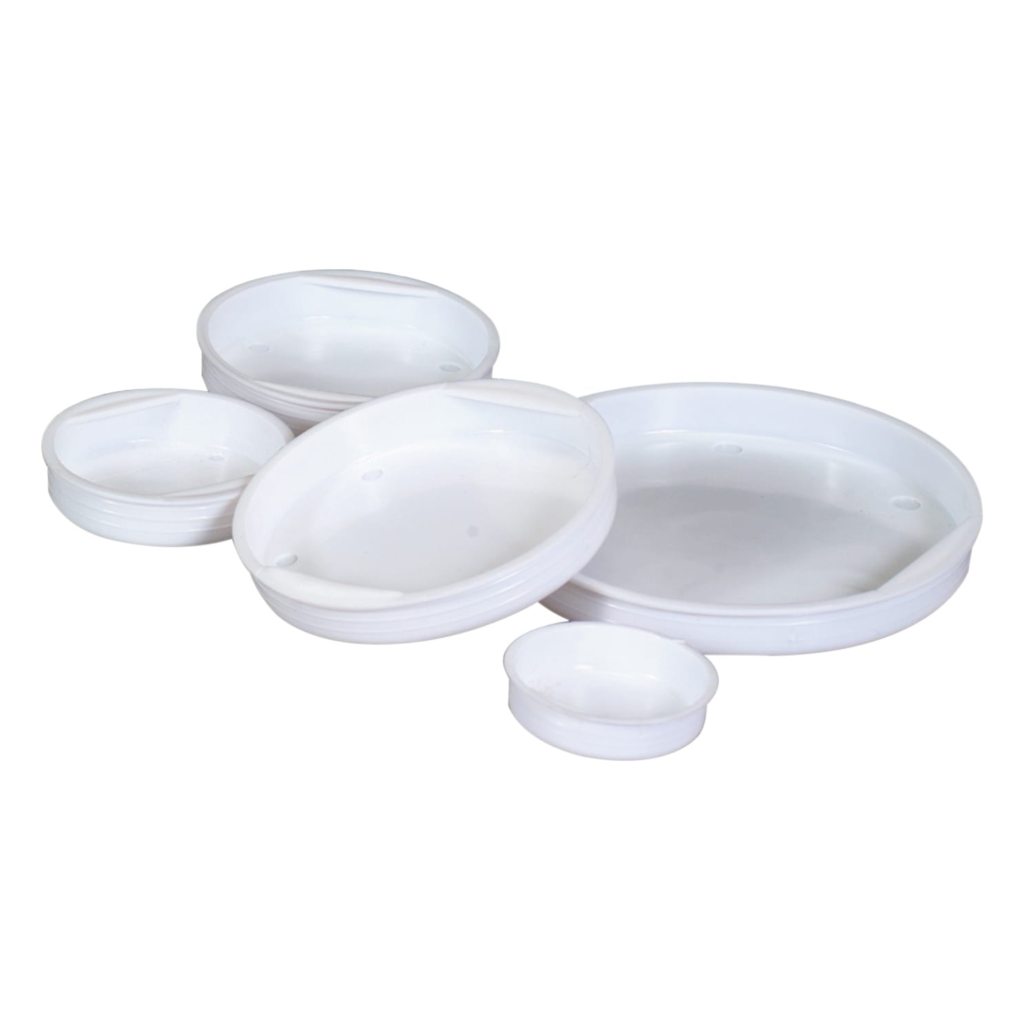 Partners Brand Plastic End Caps, 3in, White, Pack Of 100 - Image 3