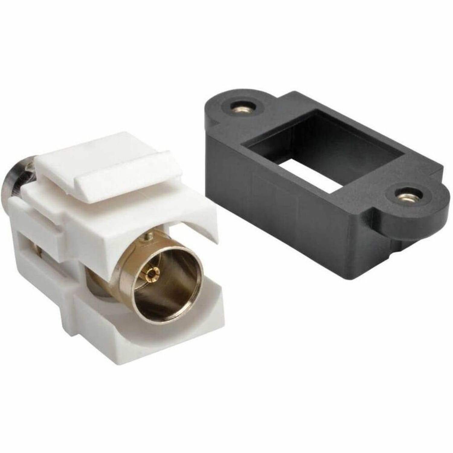 Eaton Tripp Lite Series BNC Keystone Panel Mount Coupler All-in-One Coaxial F/F 75 Ohms - Coaxial coupler - BNC female to BNC female - white - Image 6