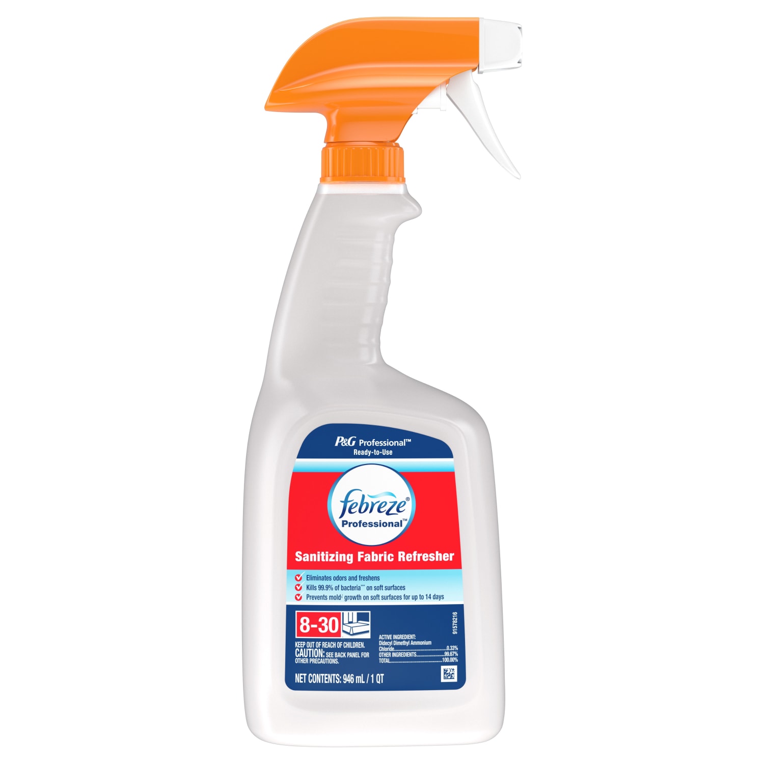 Febreze Professional Sanitizing Fabric Refresher, Light Scent, 32 Oz Bottle, Case Of 6 - Image 3