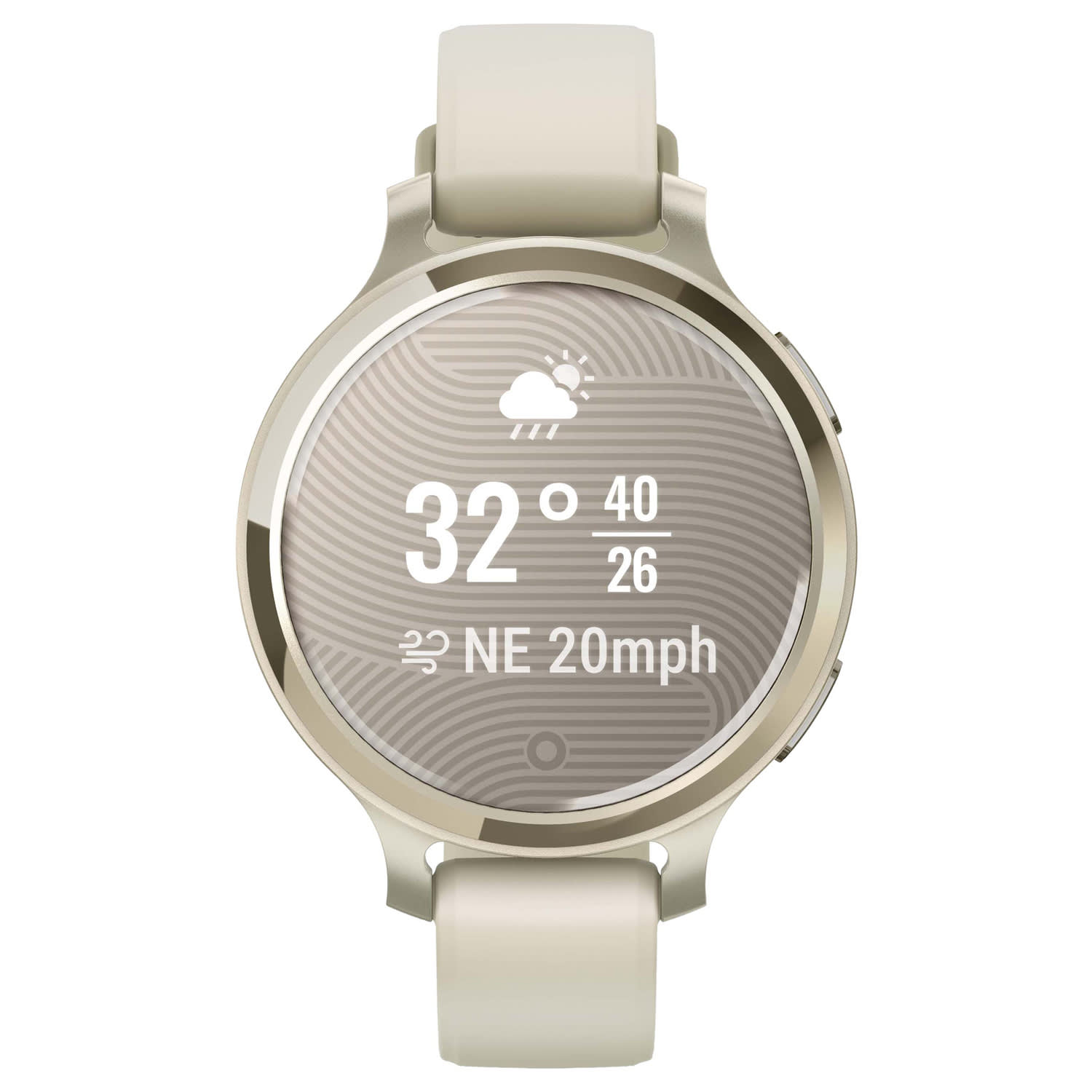 Garmin Lily 2 Active Health And Fitness Smartwatch With Anodized Aluminum Bezel And Silicone Band, Lunar Gold/Bone - Image 3