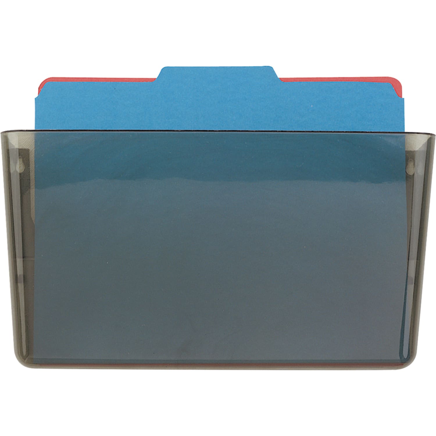 OIC Wall Mountable Plastic Space-Saving Files, 7in x 13in x 4.1in, Smoke, Carton Of 4 - Image 3
