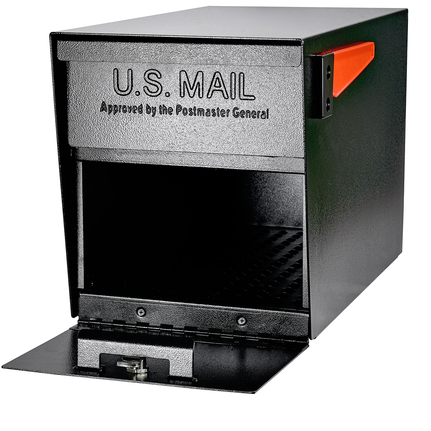 Mail Boss Curbside Locking Mailbox, 13 3/4in x 11 1/4in x 21in, Black - Image 5