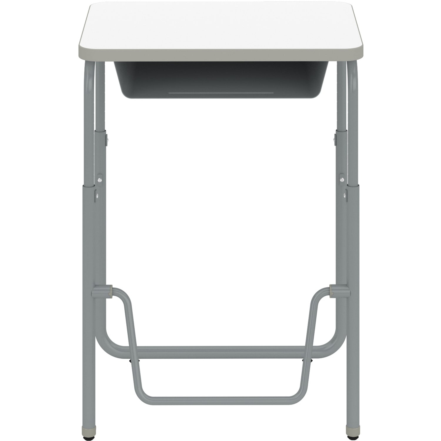 Safco AlphaBetter 2.0 Height-Adjustable Sit/Stand 28inW Student Desk With Book Box And Pendulum Bar, Dry Erase - Image 3