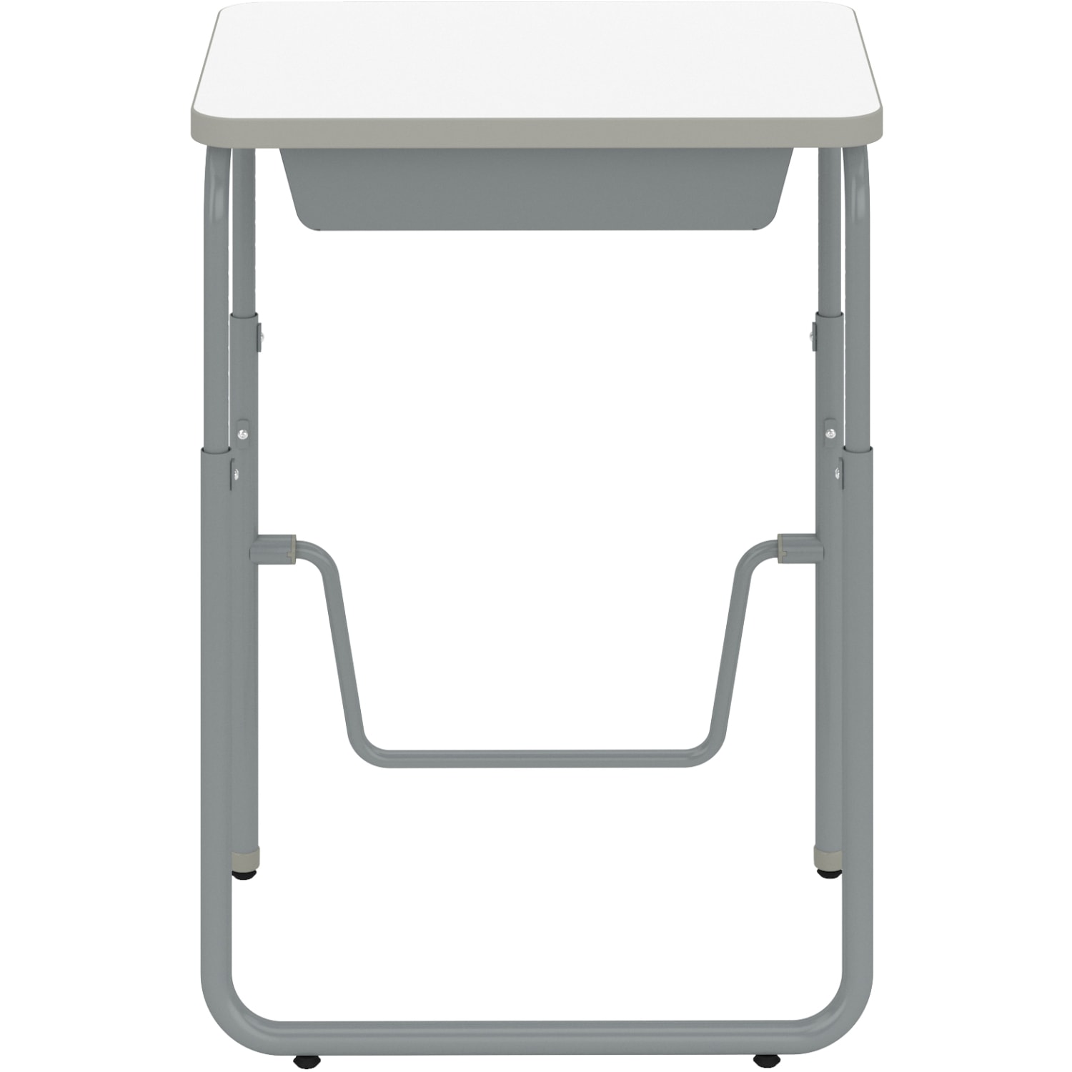 Safco AlphaBetter 2.0 Height-Adjustable Sit/Stand 28inW Student Desk With Book Box And Pendulum Bar, Dry Erase - Image 5