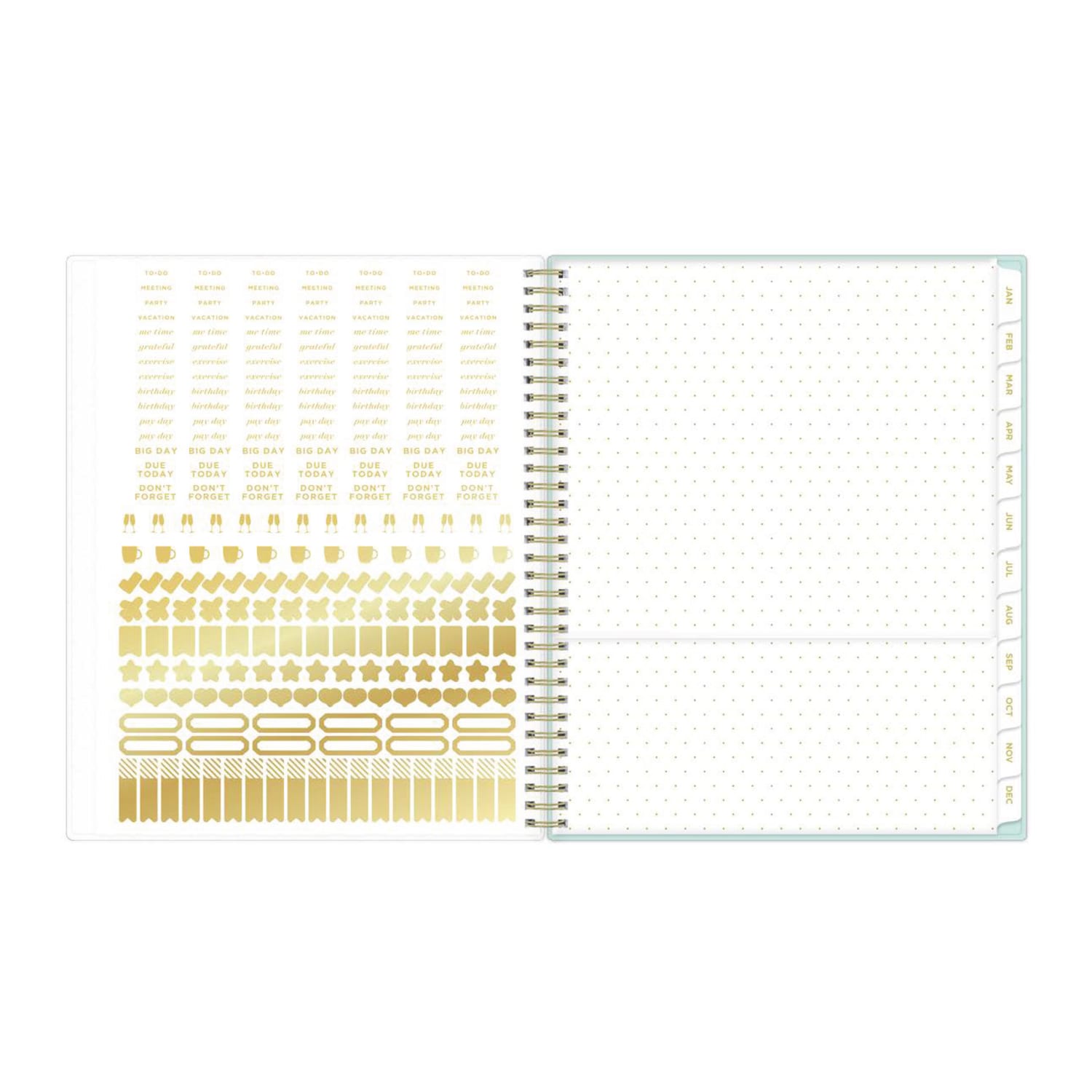 2027 Blue Sky Secret Garden Mint Weekly/Monthly Planning Calendar, 8.5x11, 0%, Frosted PP, Jan-Dec, RY27 - Image 5