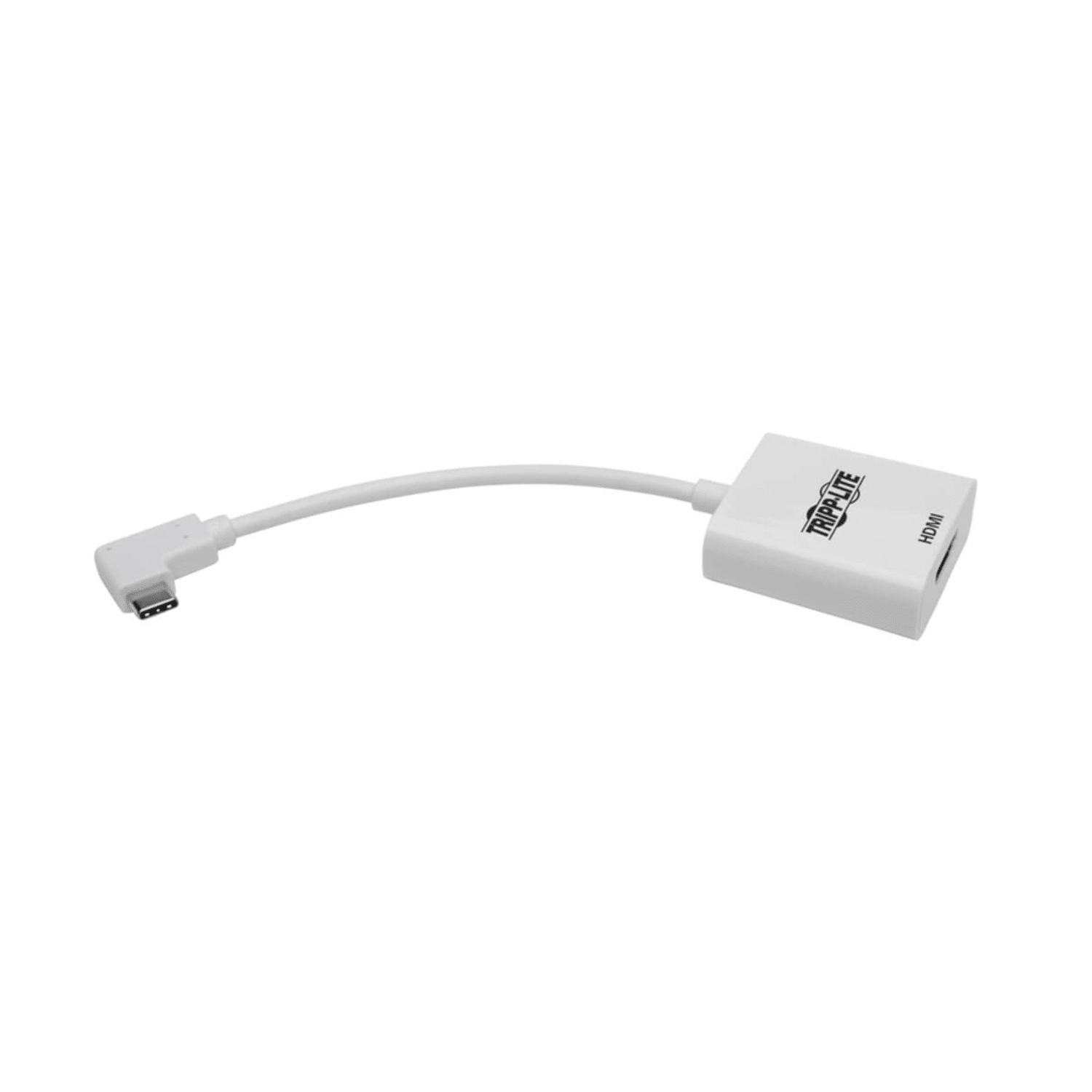 Tripp Lite by Eaton USB-C to HDMI Adapter (M/F) 4K 60 Hz, HDCP 2.2, Right-Angle USB-C, White - 5.98in HDMI/Thunderbolt 3 A/V Cable  - U44406NHD4KRA - Image 6