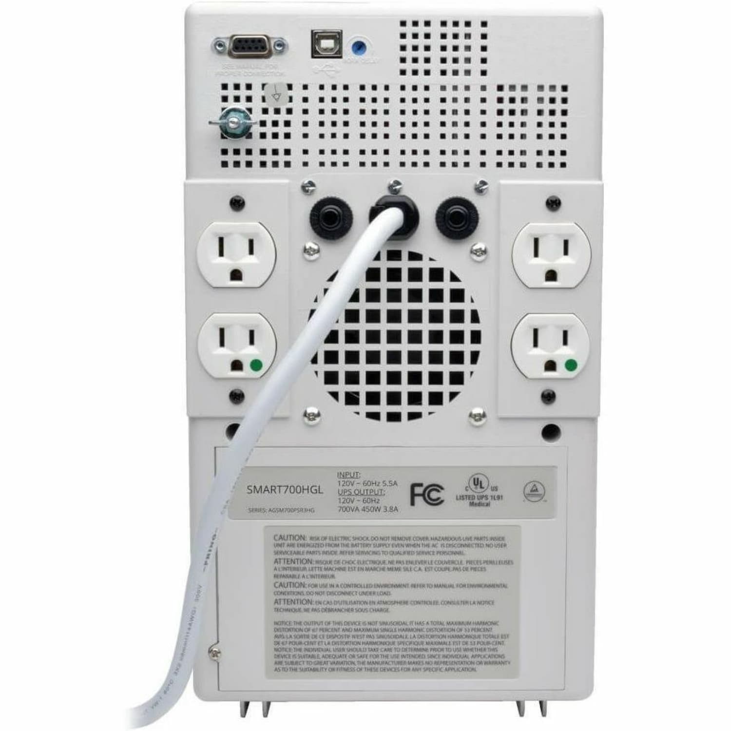 Eaton Tripp Lite Series 700VA 450W Lithium Iron Phosphate (LiFePhos) UPS Smart Tower AVR Hospital Medical 120V - SMART700HGL - Image 4